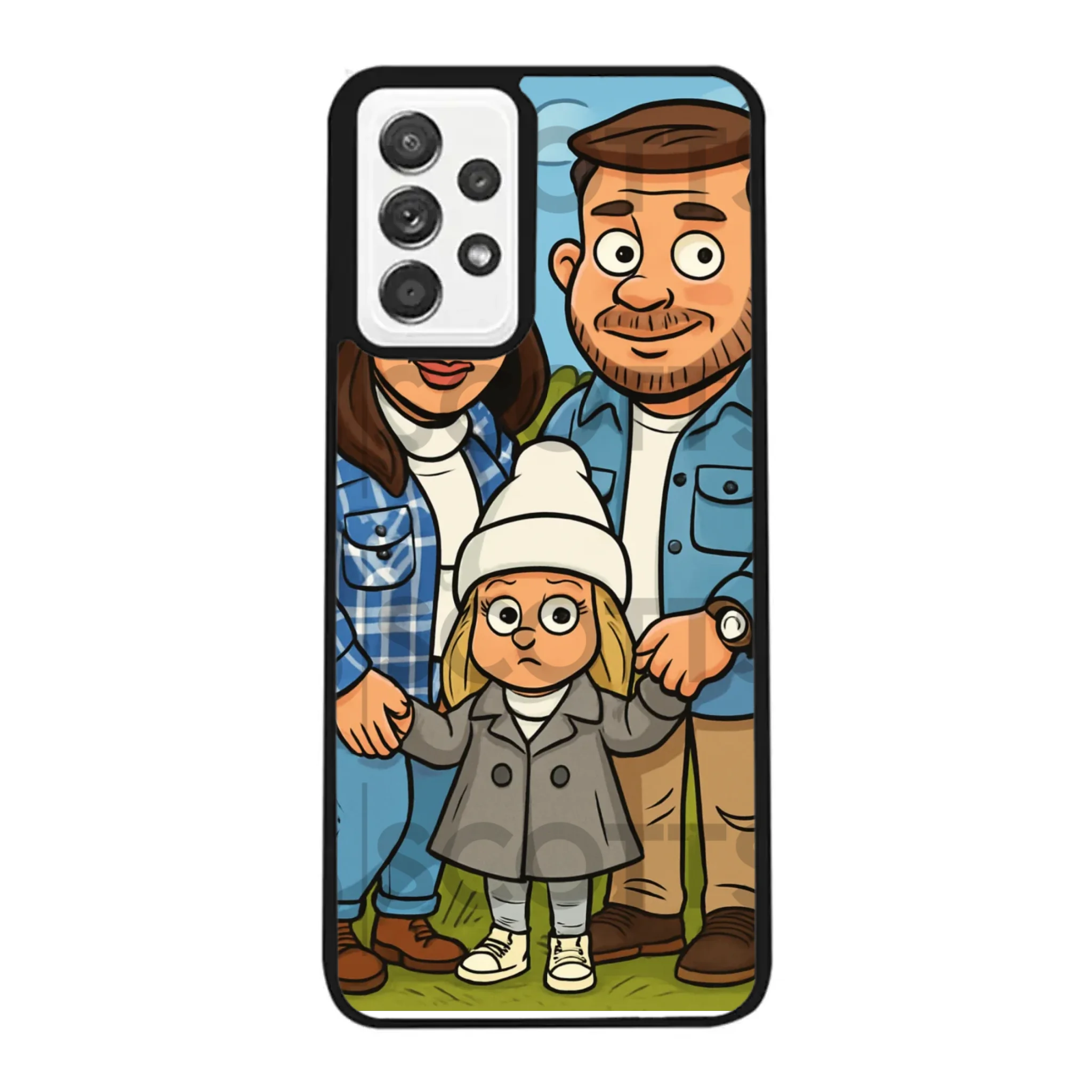 Custom Personalised Cartoon Caricature Animated Rubber TPU Case for iPhone, Samsung & Pixel
