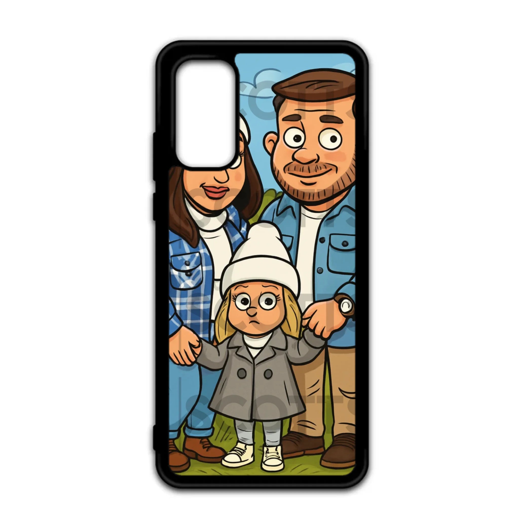 Personalised caricature phone case fitting Samsung Galaxy A13 5G variant