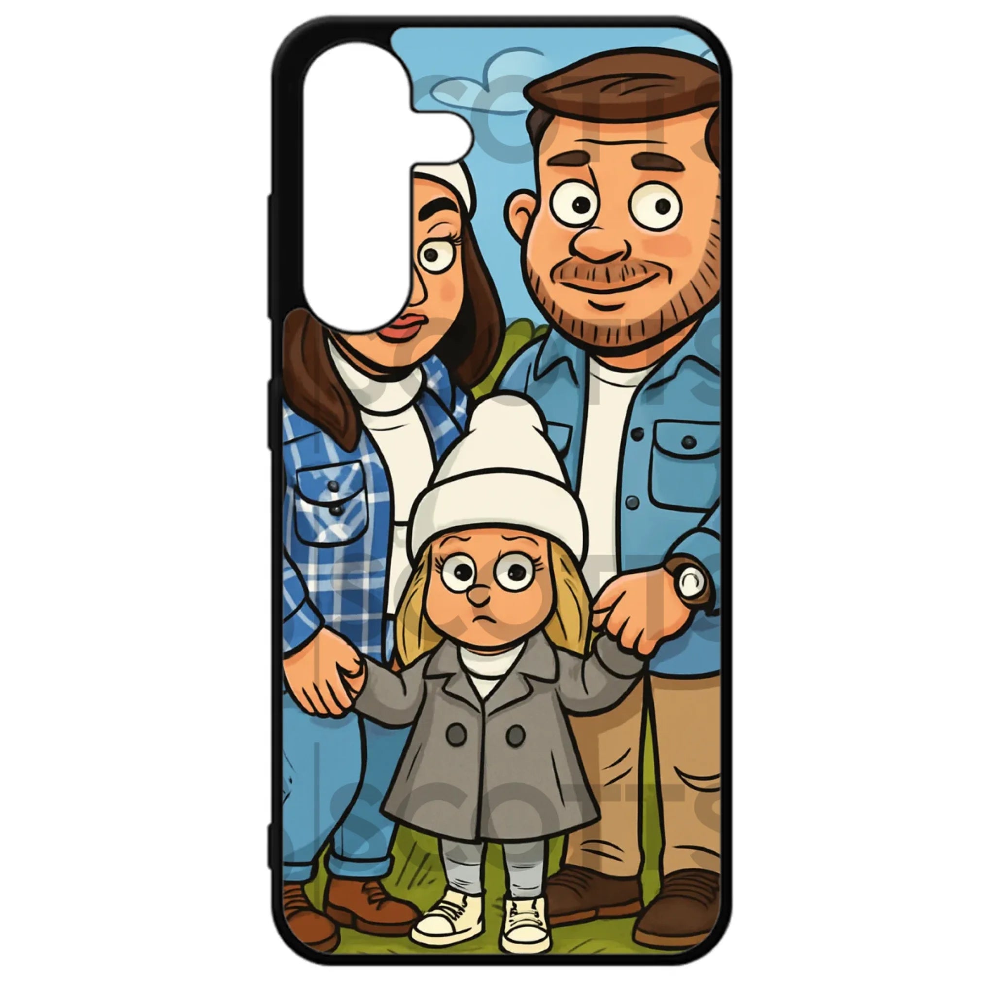 Personalised caricature phone case fitting Samsung Galaxy A15