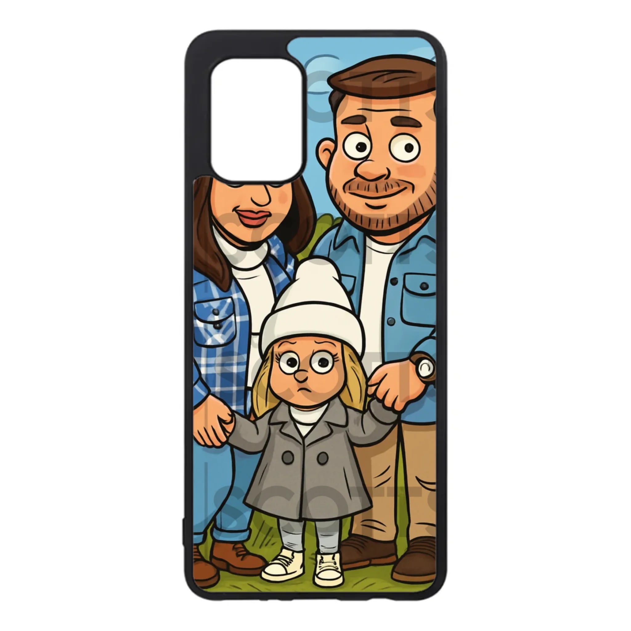 Personalised caricature phone case fitting Samsung Galaxy A51 5G
