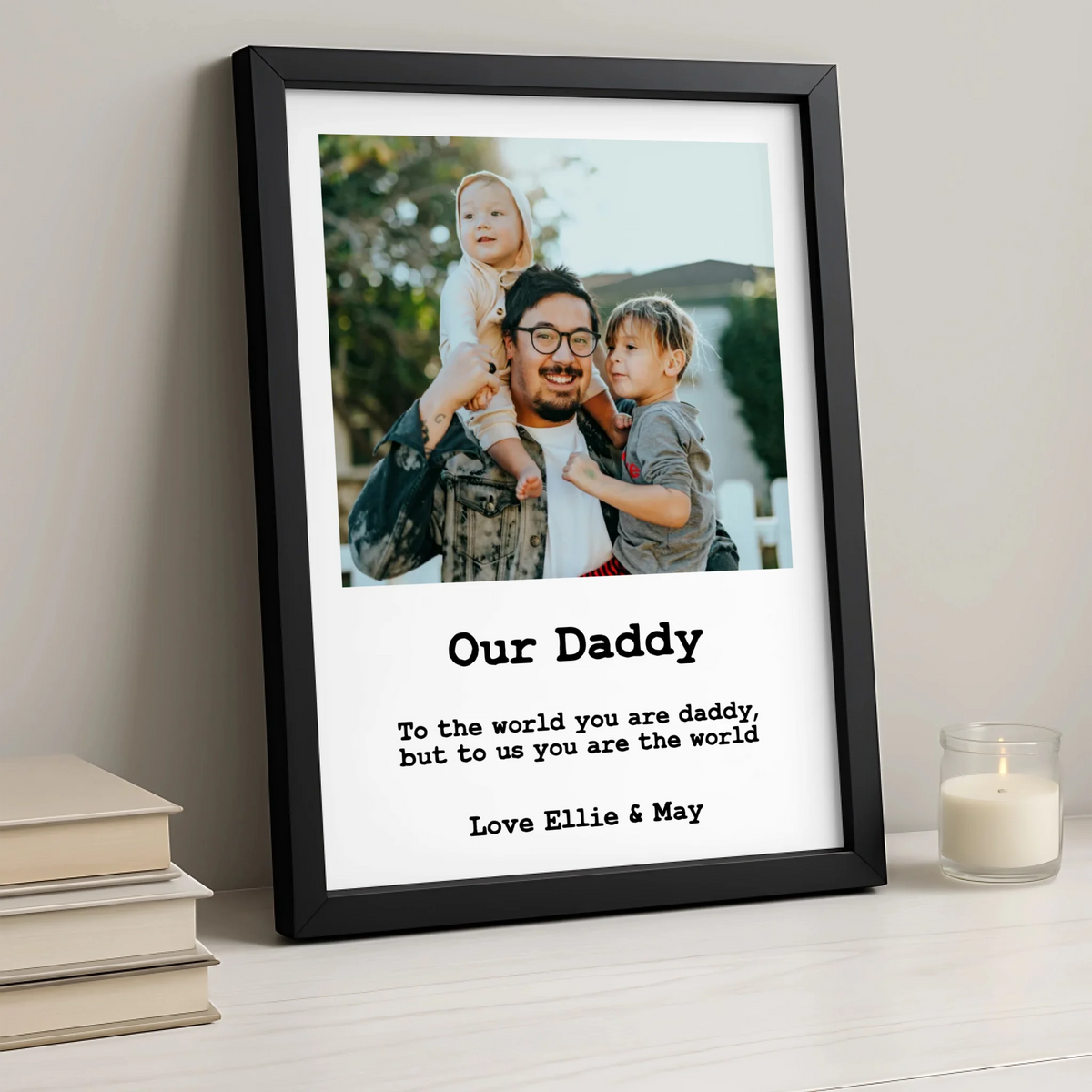 Our Daddy Personalised Photo Print | Custom Gift from the Kids | Birthday & Father's Day Keepsake