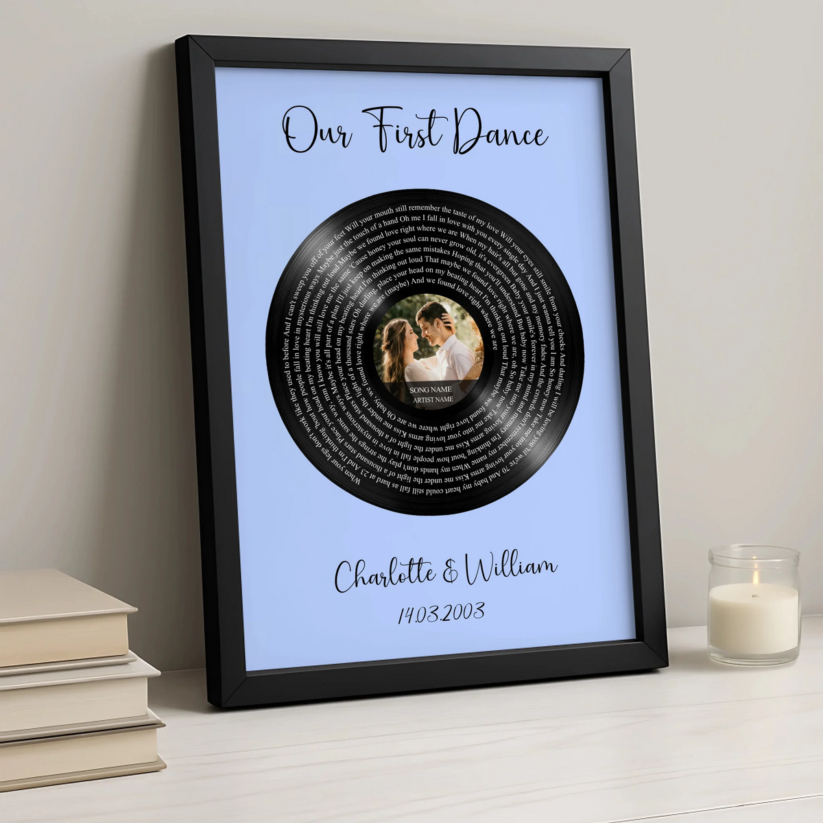 Personalised Song & Lyrics Print | Anniversary or Wedding Gift | For Couples