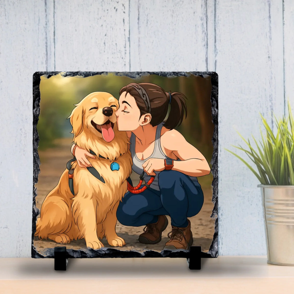 Custom Personalised Anime Photo Slate – Turn Your Photo into Anime Style Art