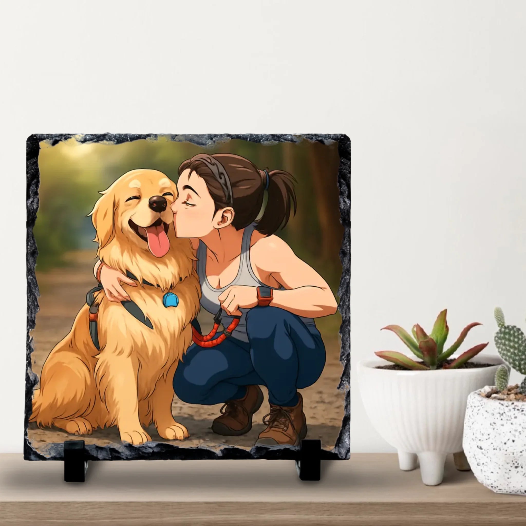 Custom Personalised Anime Photo Slate – Turn Your Photo into Anime Style Art