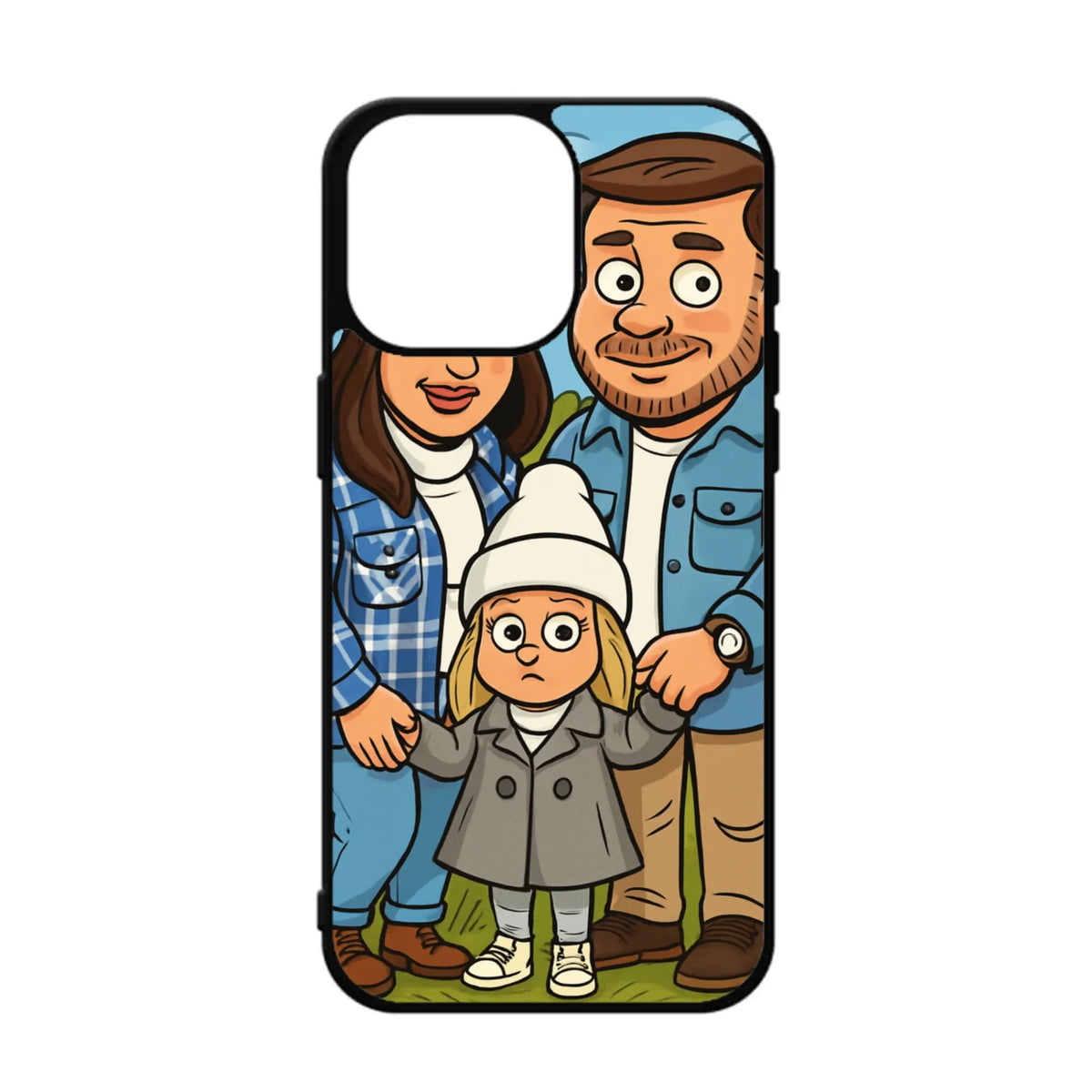 Custom Personalised Cartoon Caricature Animated Rubber TPU Case for iPhone, Samsung & Pixel