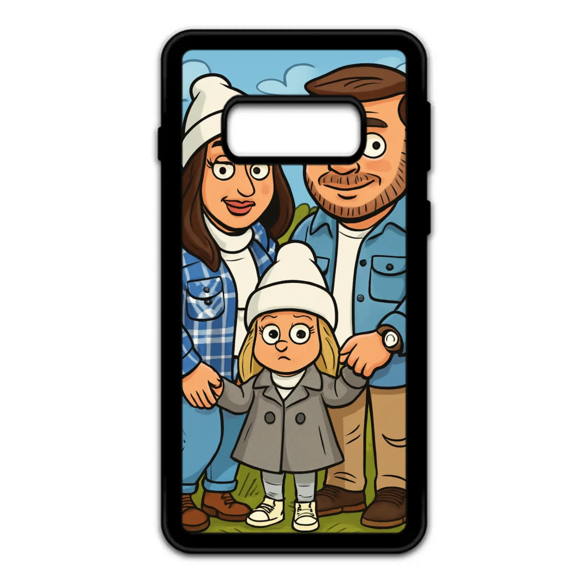 Custom Personalised Cartoon Caricature Animated Rubber TPU Case for iPhone, Samsung & Pixel