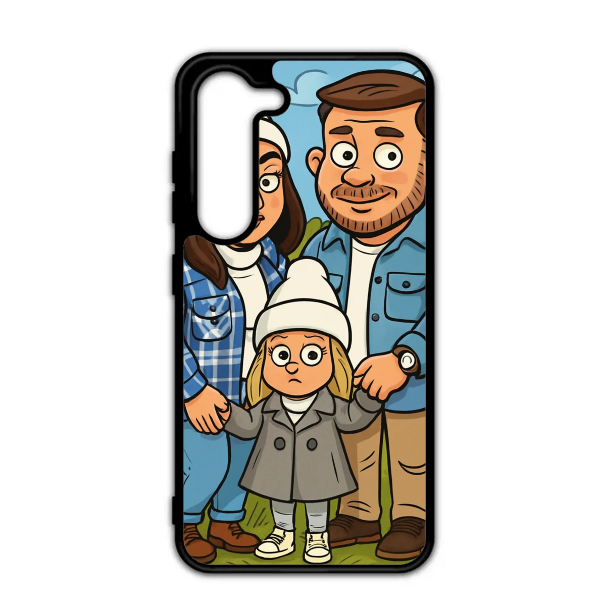Custom Personalised Cartoon Caricature Animated Rubber TPU Case for iPhone, Samsung & Pixel
