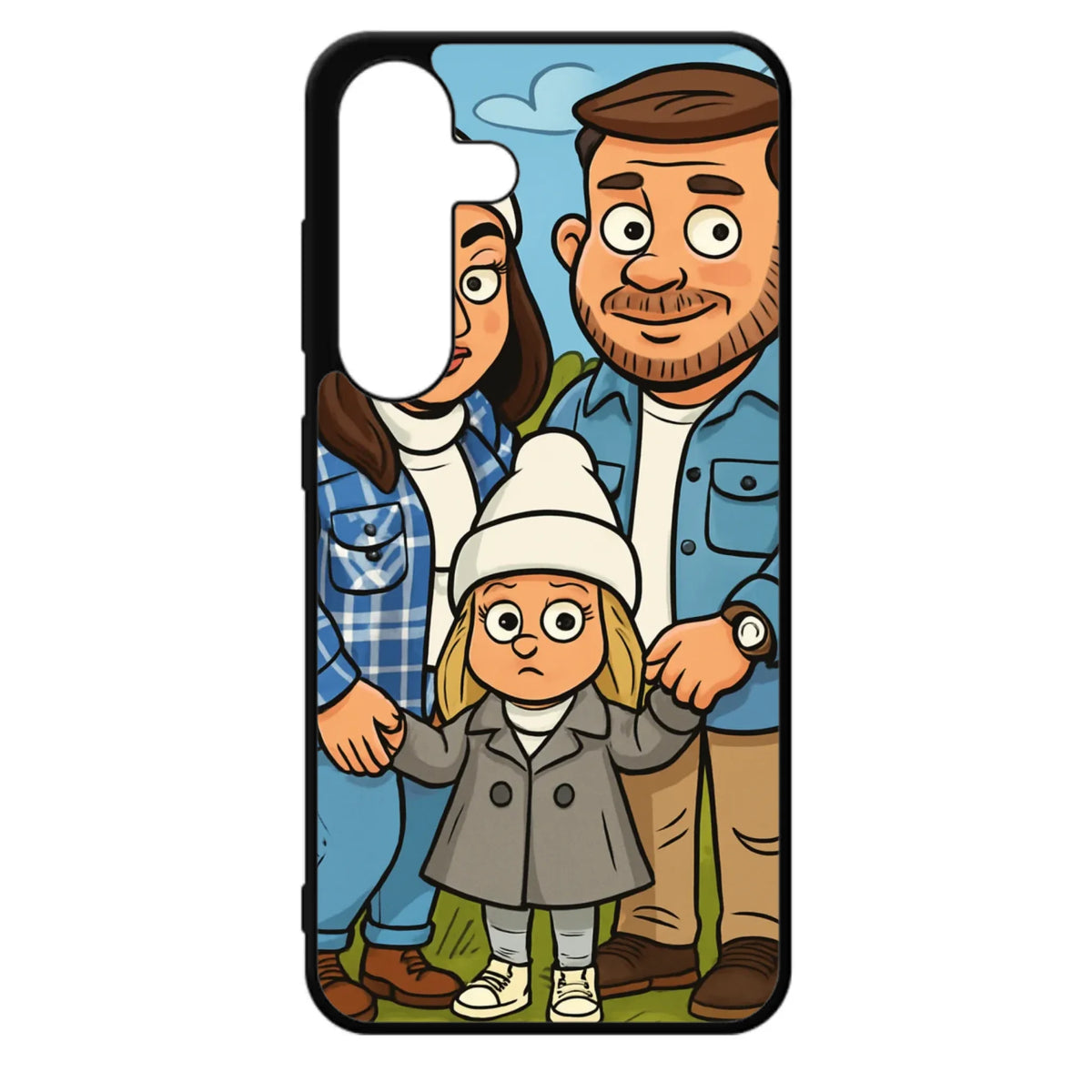 Custom Personalised Cartoon Caricature Animated Rubber TPU Case for iPhone, Samsung & Pixel