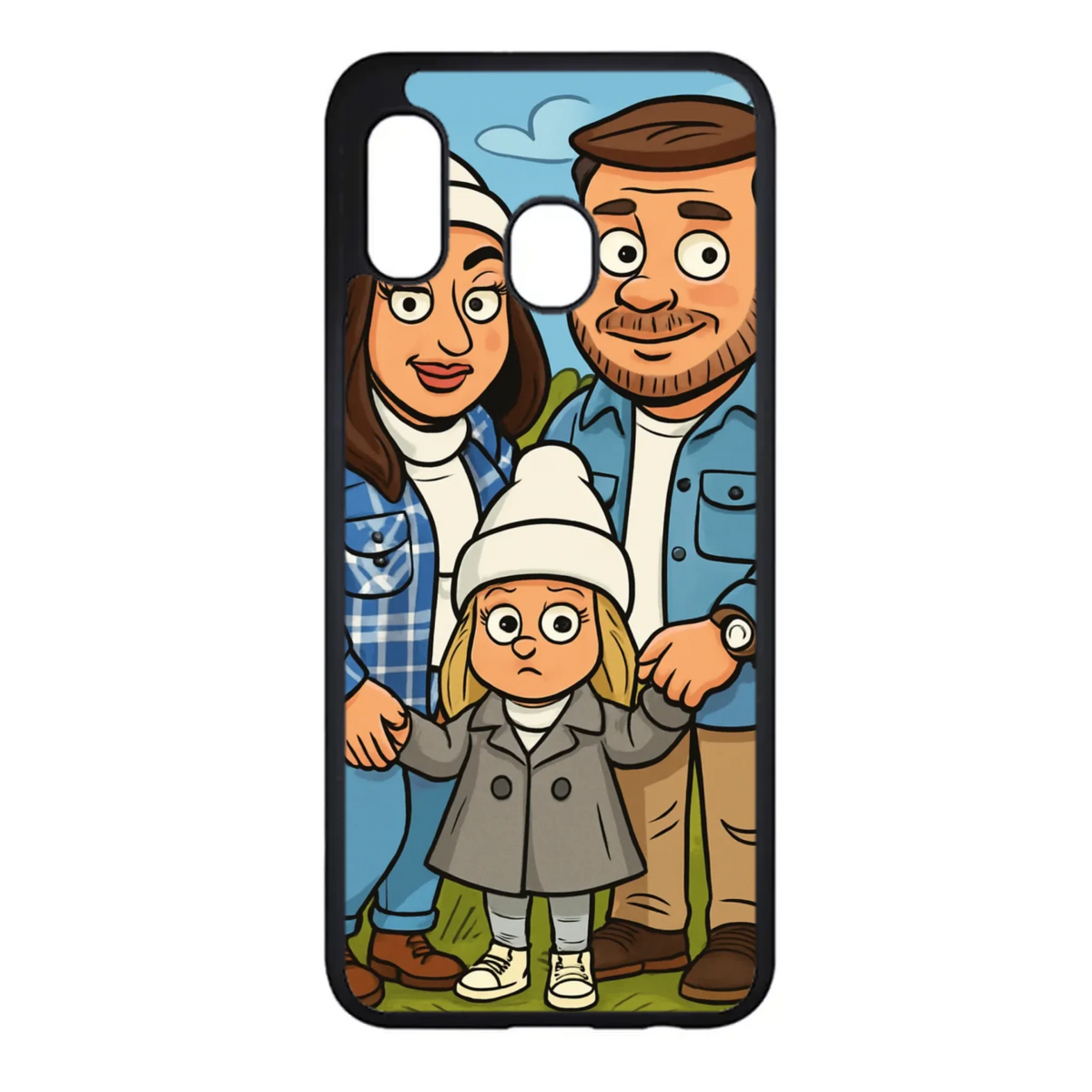 Custom Personalised Cartoon Caricature Animated Rubber TPU Case for iPhone, Samsung & Pixel