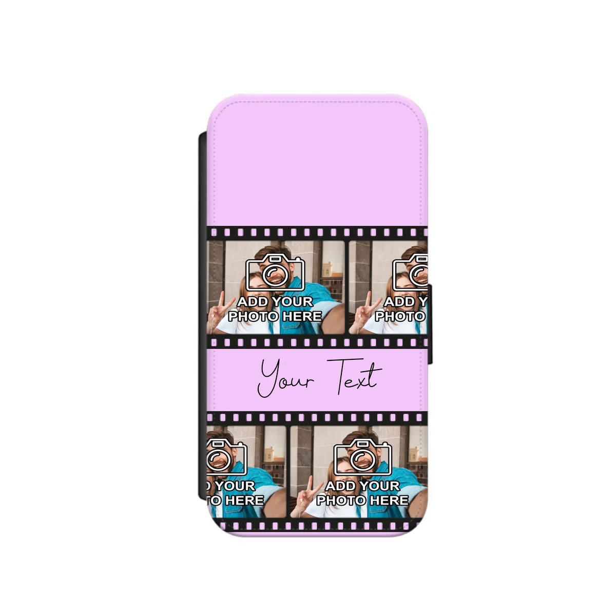 Custom Personalised Film Reel No.3 Faux Leather Flip Case Wallet for iPhone / Samsung