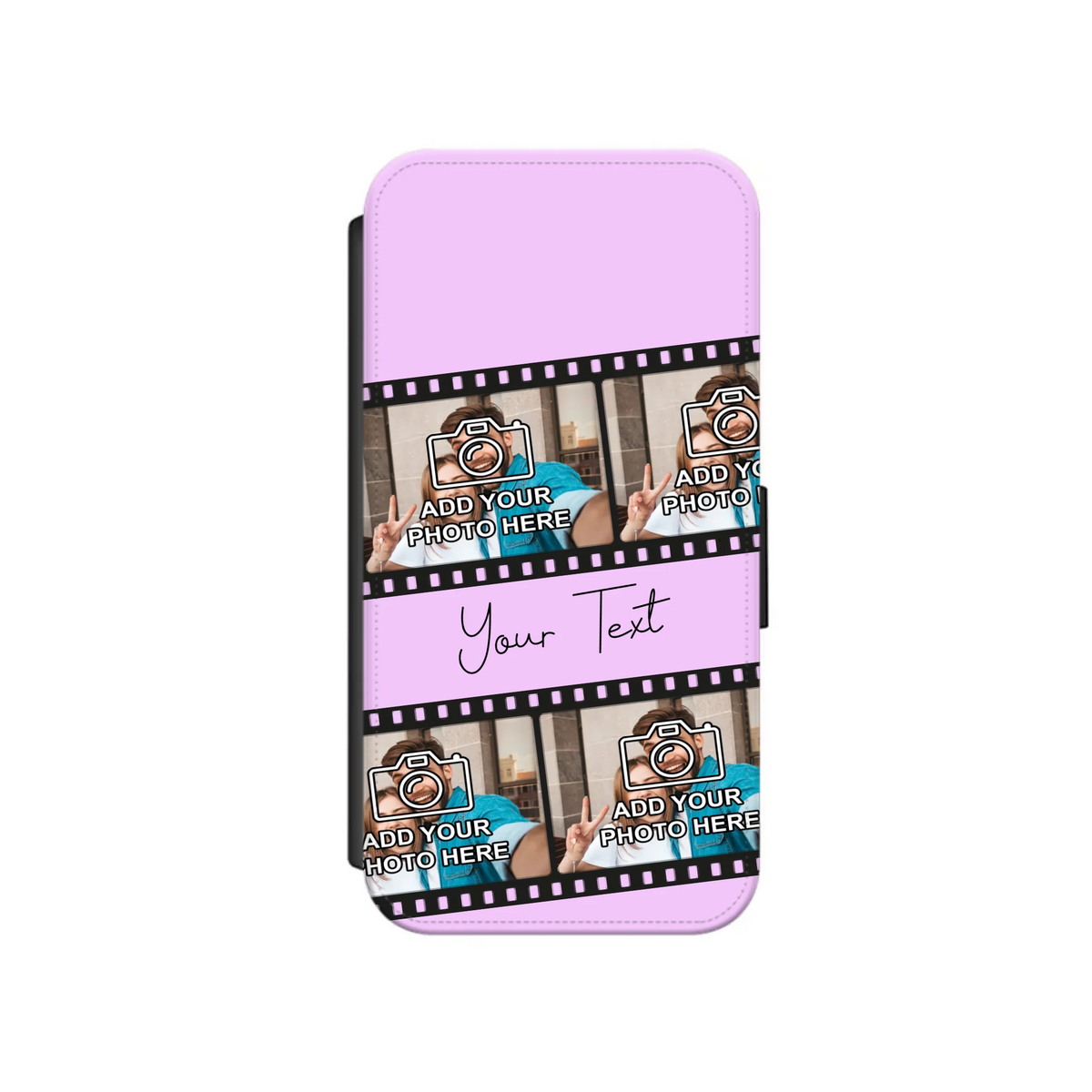 Custom Personalised Film Reel No.4 Faux Leather Flip Case Wallet for iPhone / Samsung