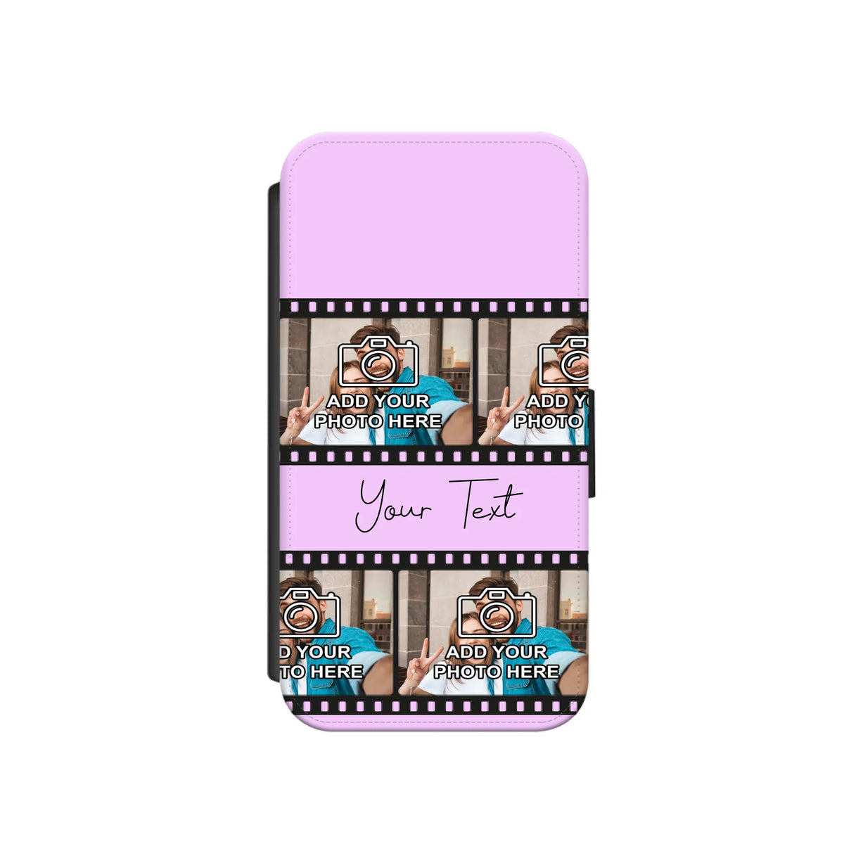 Custom Personalised Film Reel No.3 Faux Leather Flip Case Wallet for iPhone / Samsung