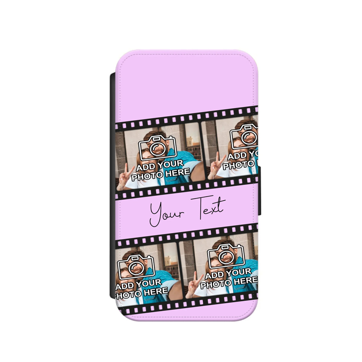Custom Personalised Film Reel No.4 Faux Leather Flip Case Wallet for iPhone / Samsung