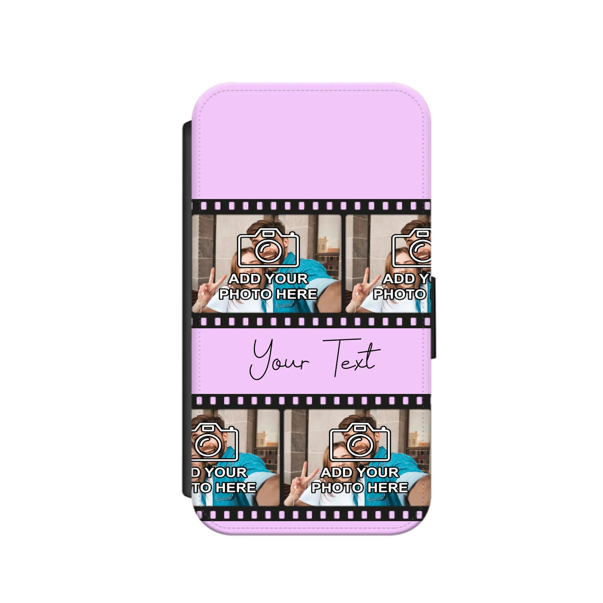 Custom Personalised Film Reel No.3 Faux Leather Flip Case Wallet for iPhone / Samsung