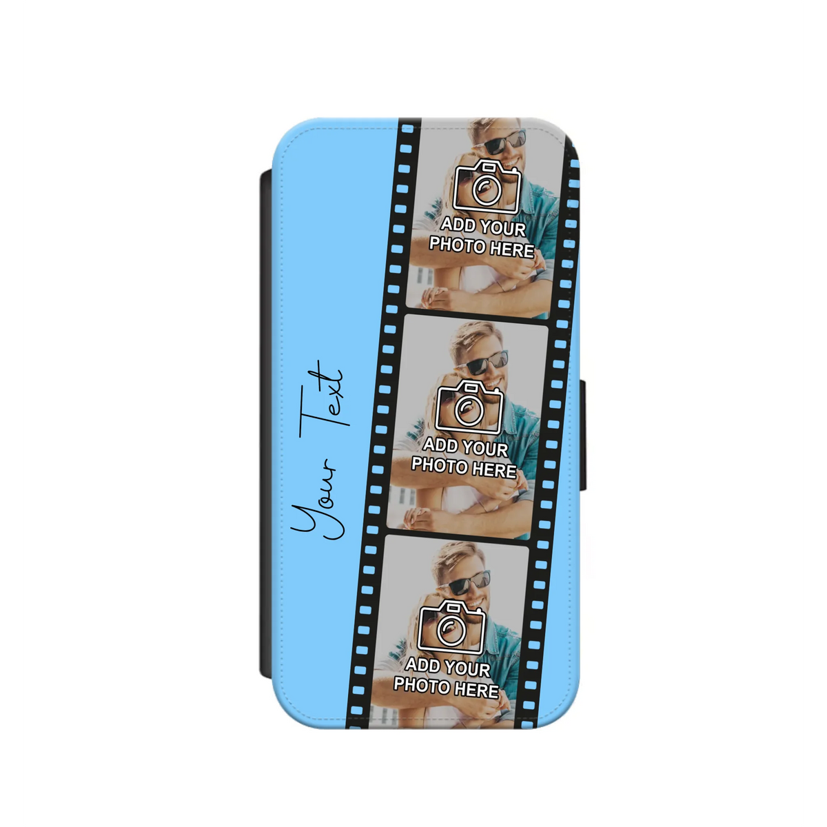 Custom Personalised Film Reel No.6 Faux Leather Flip Case Wallet for iPhone / Samsung
