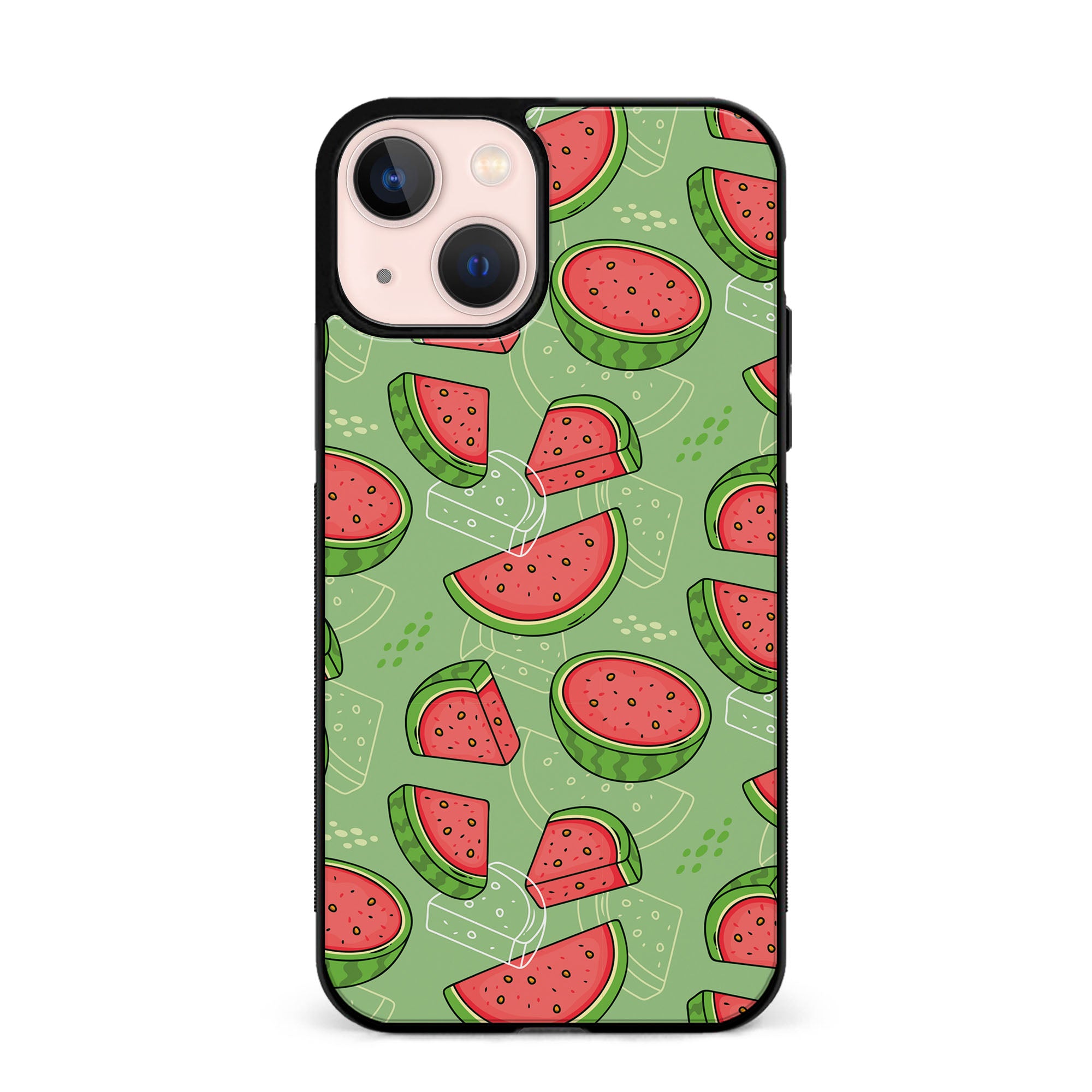 Watermelons On Green Rubber Phone Case for iPhone, Samsung, Huawei & Pixel