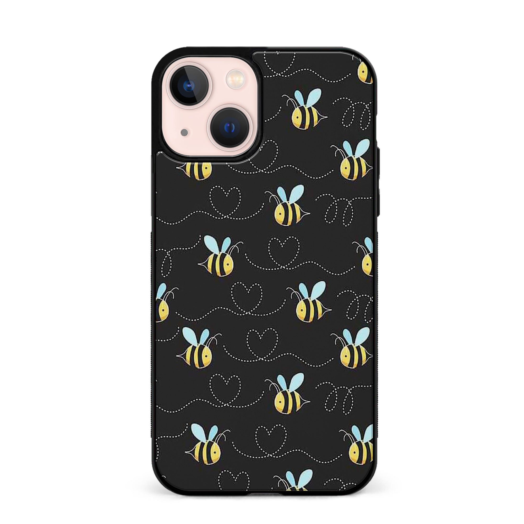 Bees & Hearts Rubber Phone Case for iPhone, Samsung, Huawei & Pixel