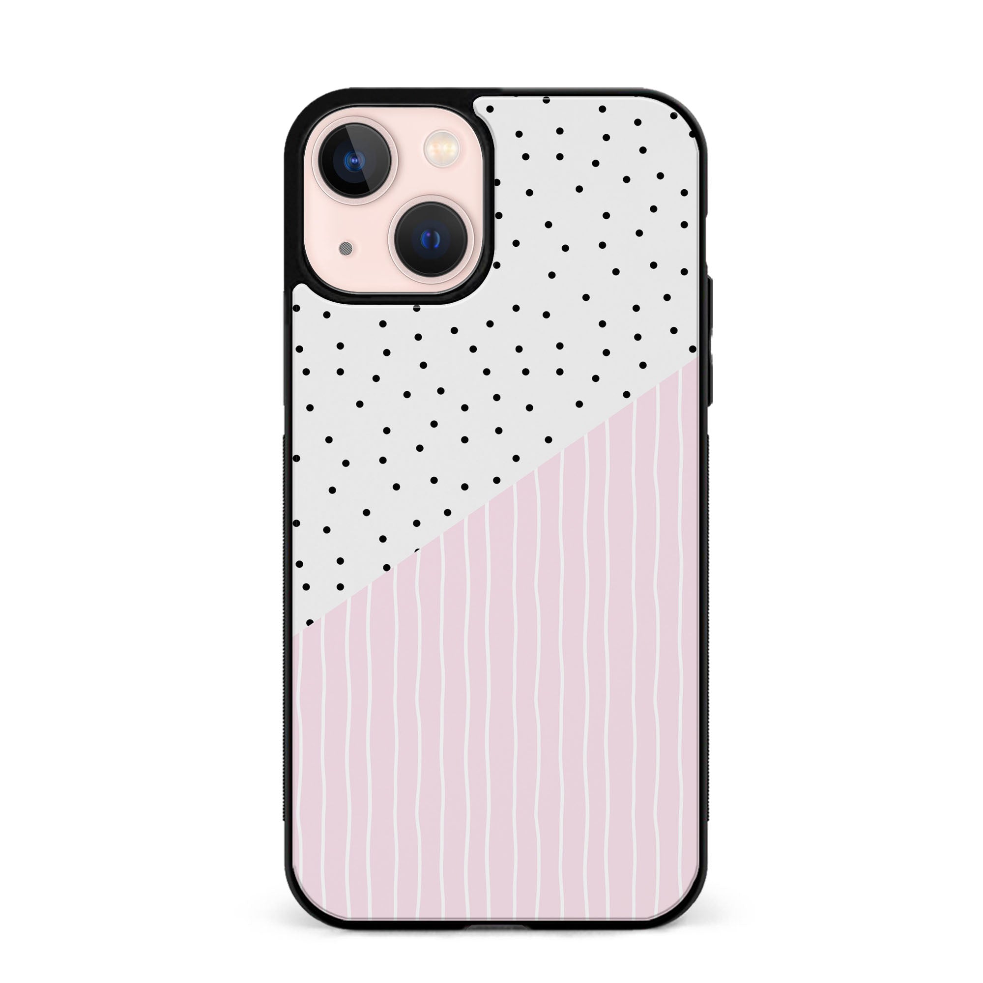 Pastel Pink & Spots Rubber Phone Case for iPhone, Samsung, Huawei & Pixel