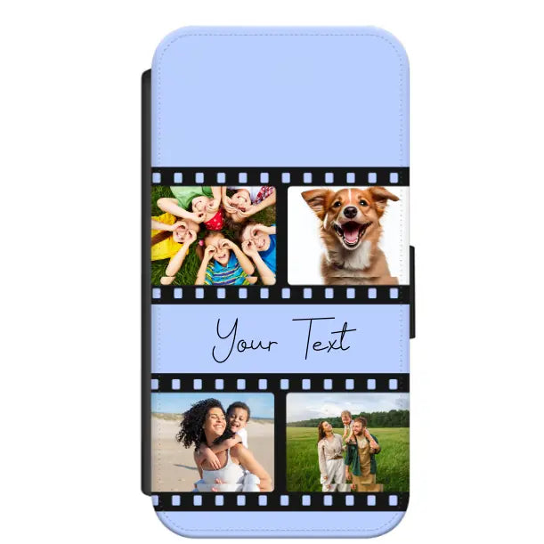 Film Reel No.2 Custom Photos Personalised Faux Leather Flip Case Wallet for iPhone / Samsung