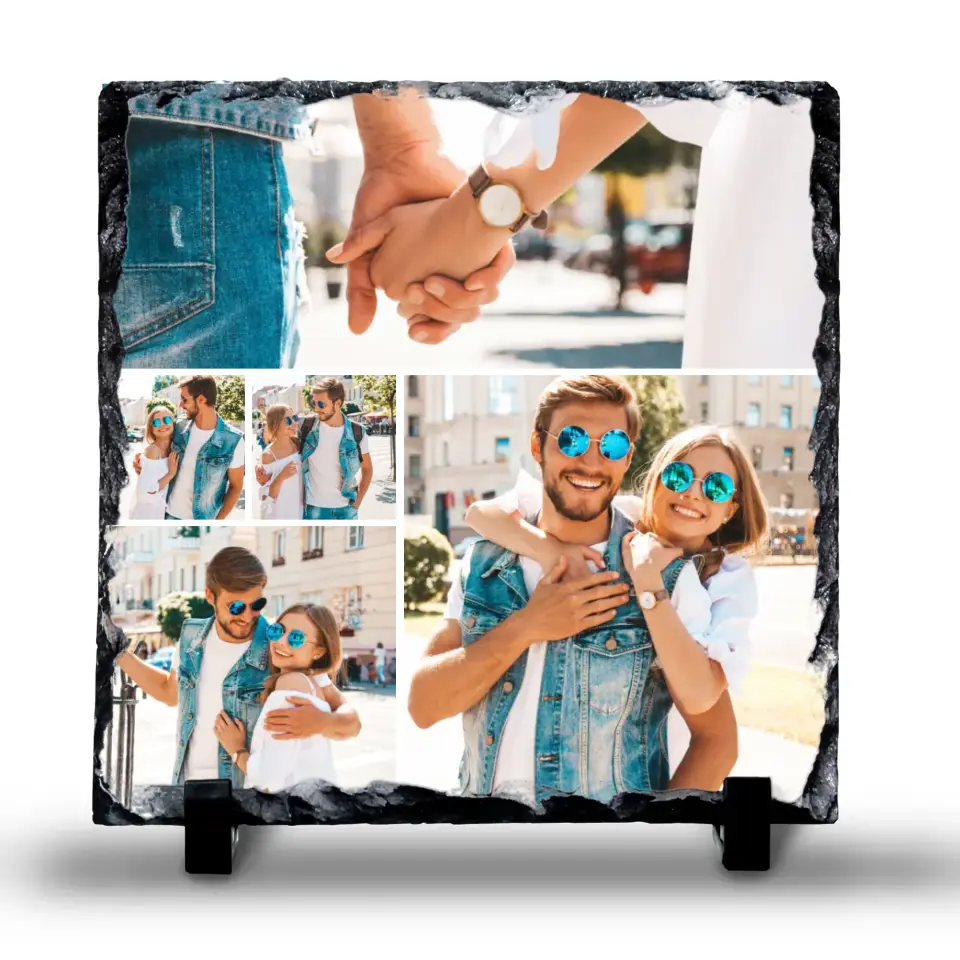 Custom Personalised Photo Slate - 5 Photos