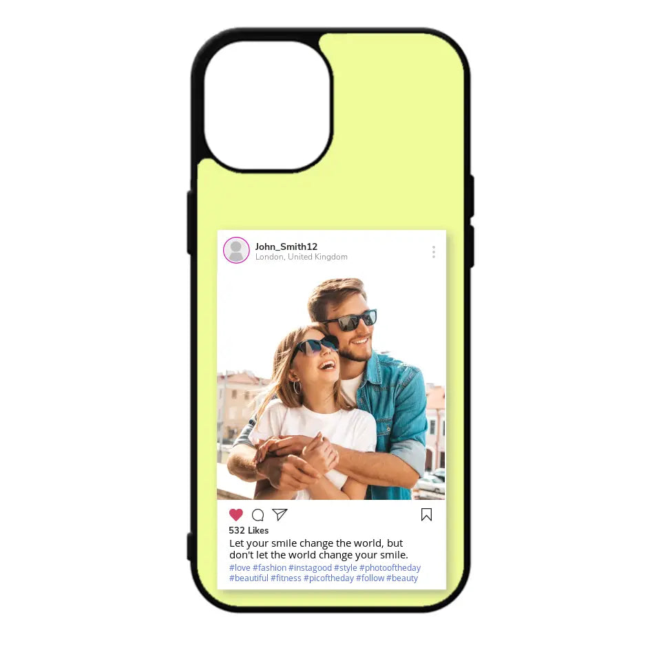 Custom Personalised Insta Instagram Post Rubber TPU Case for iPhone, Samsung & Pixel