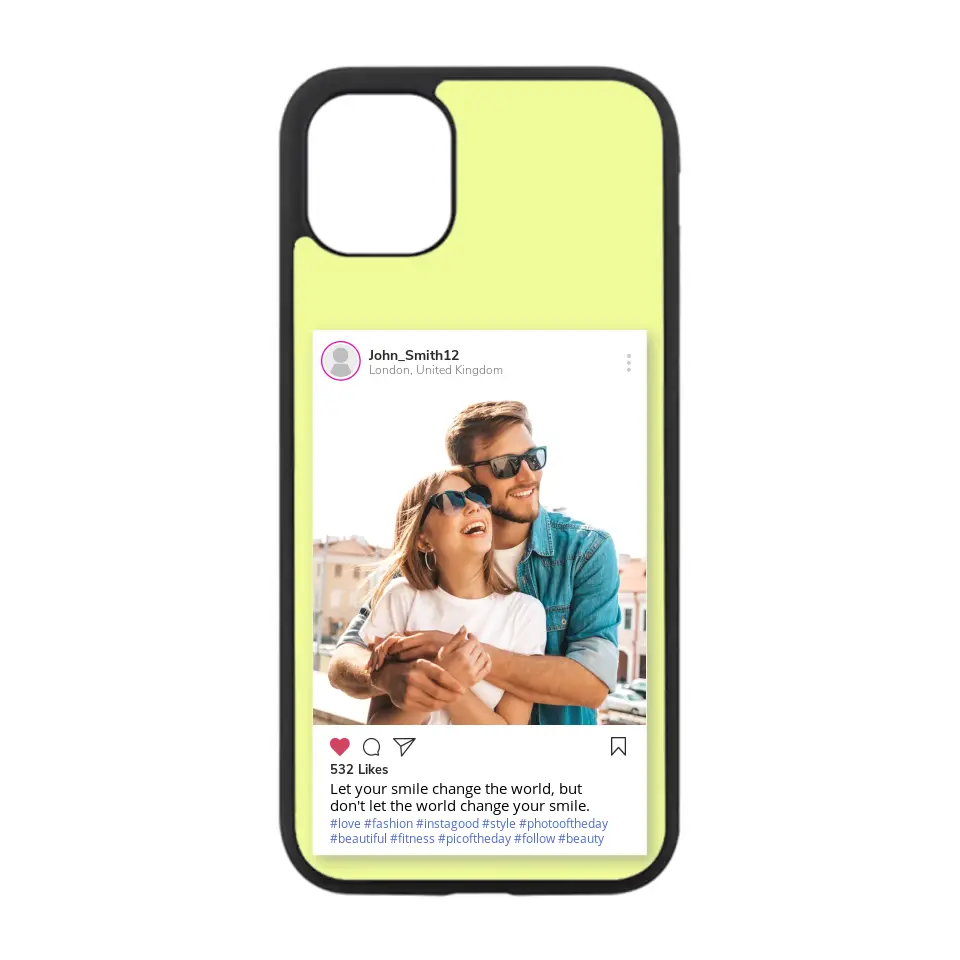 Custom Personalised Insta Instagram Post Rubber TPU Case for iPhone, Samsung & Pixel