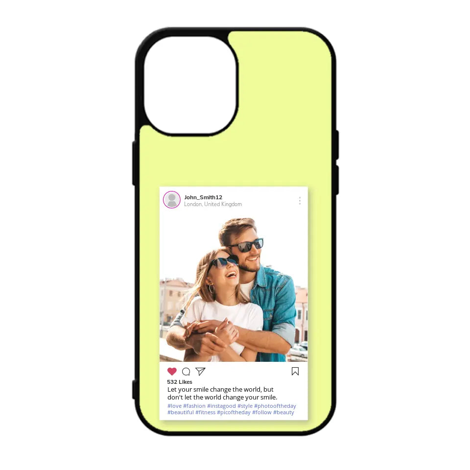 Custom Personalised Insta Instagram Post Rubber TPU Case for iPhone, Samsung & Pixel