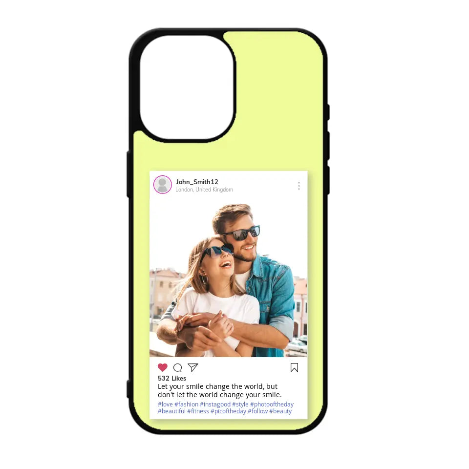 Custom Personalised Insta Instagram Post Rubber TPU Case for iPhone, Samsung & Pixel