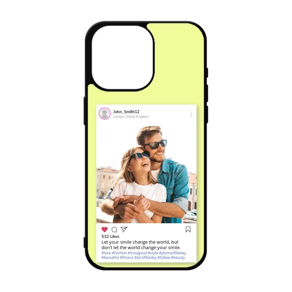 Custom Personalised Insta Instagram Post Rubber TPU Case for iPhone, Samsung & Pixel