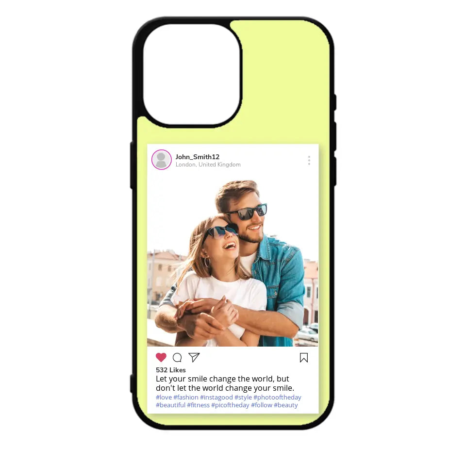 Custom Personalised Insta Instagram Post Rubber TPU Case for iPhone, Samsung & Pixel