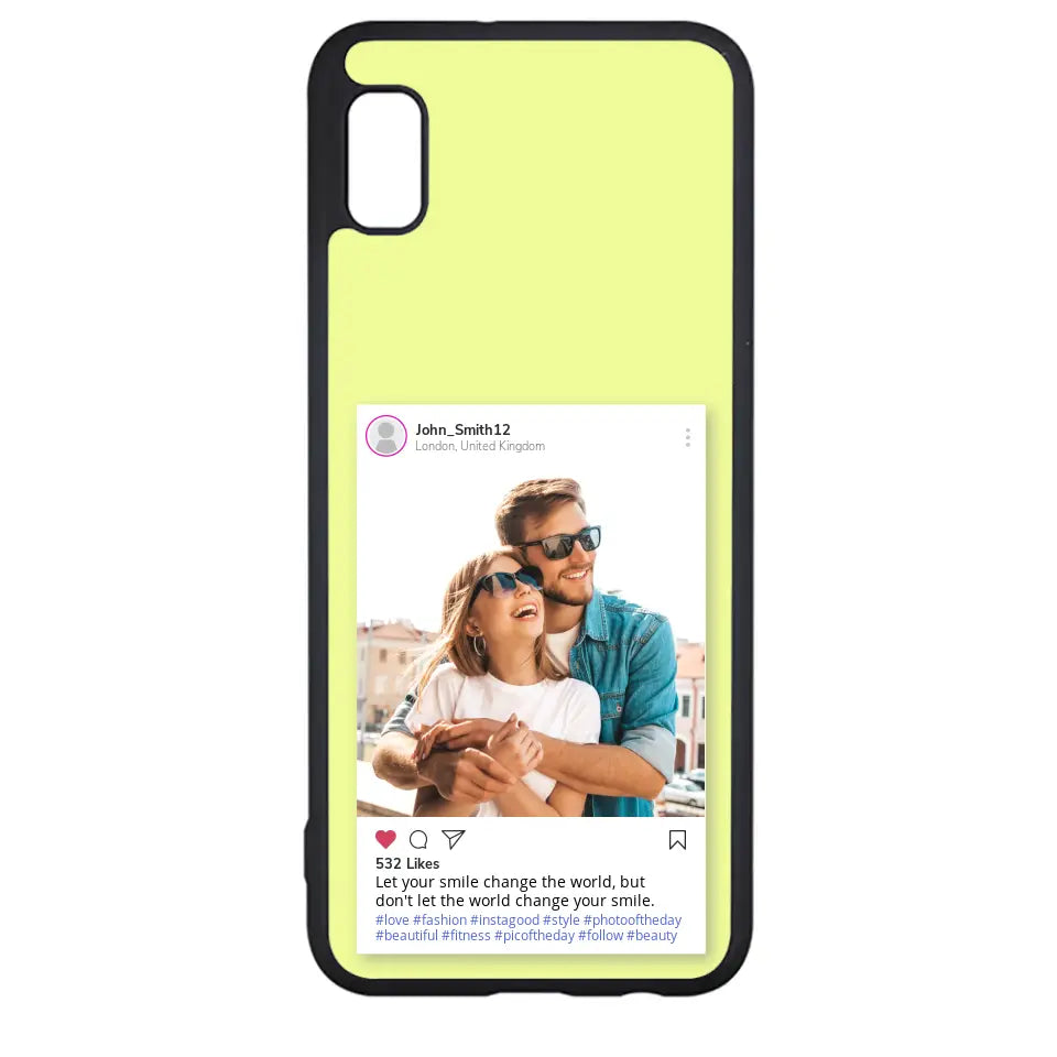 Custom Personalised Insta Instagram Post Rubber TPU Case for iPhone, Samsung & Pixel