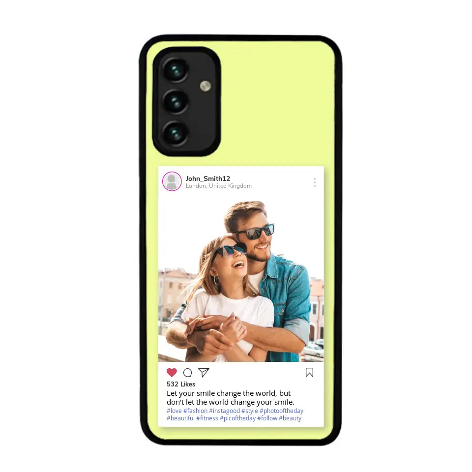 Custom Personalised Insta Instagram Post Rubber TPU Case for iPhone, Samsung & Pixel