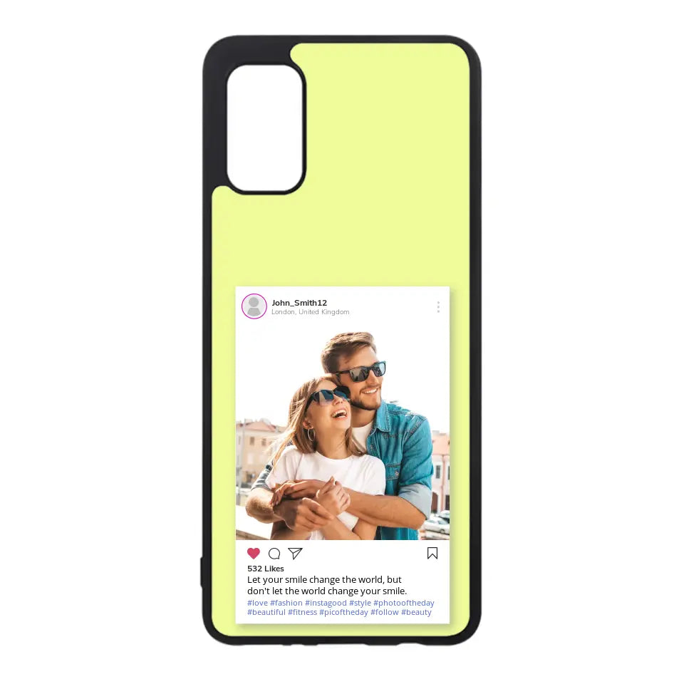 Custom Personalised Insta Instagram Post Rubber TPU Case for iPhone, Samsung & Pixel