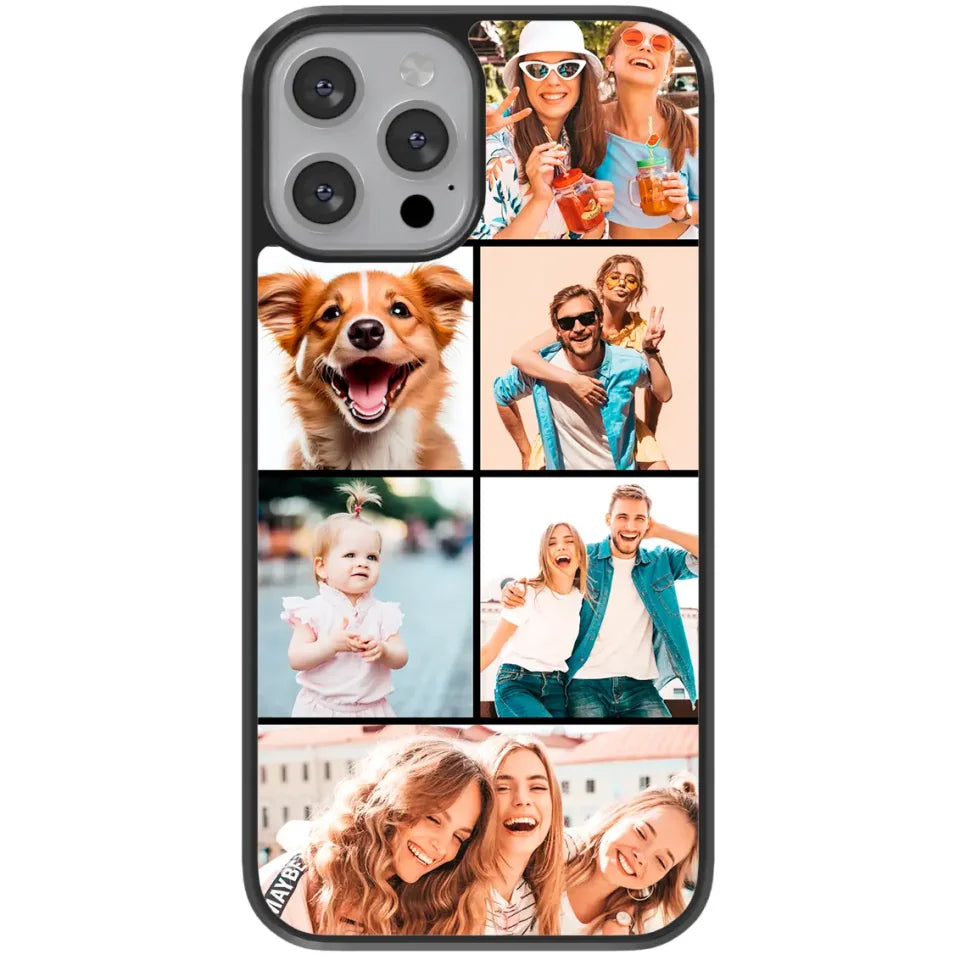 Custom Collage Personalised Rubber TPU Case for iPhone, Samsung & Pixel - From Template