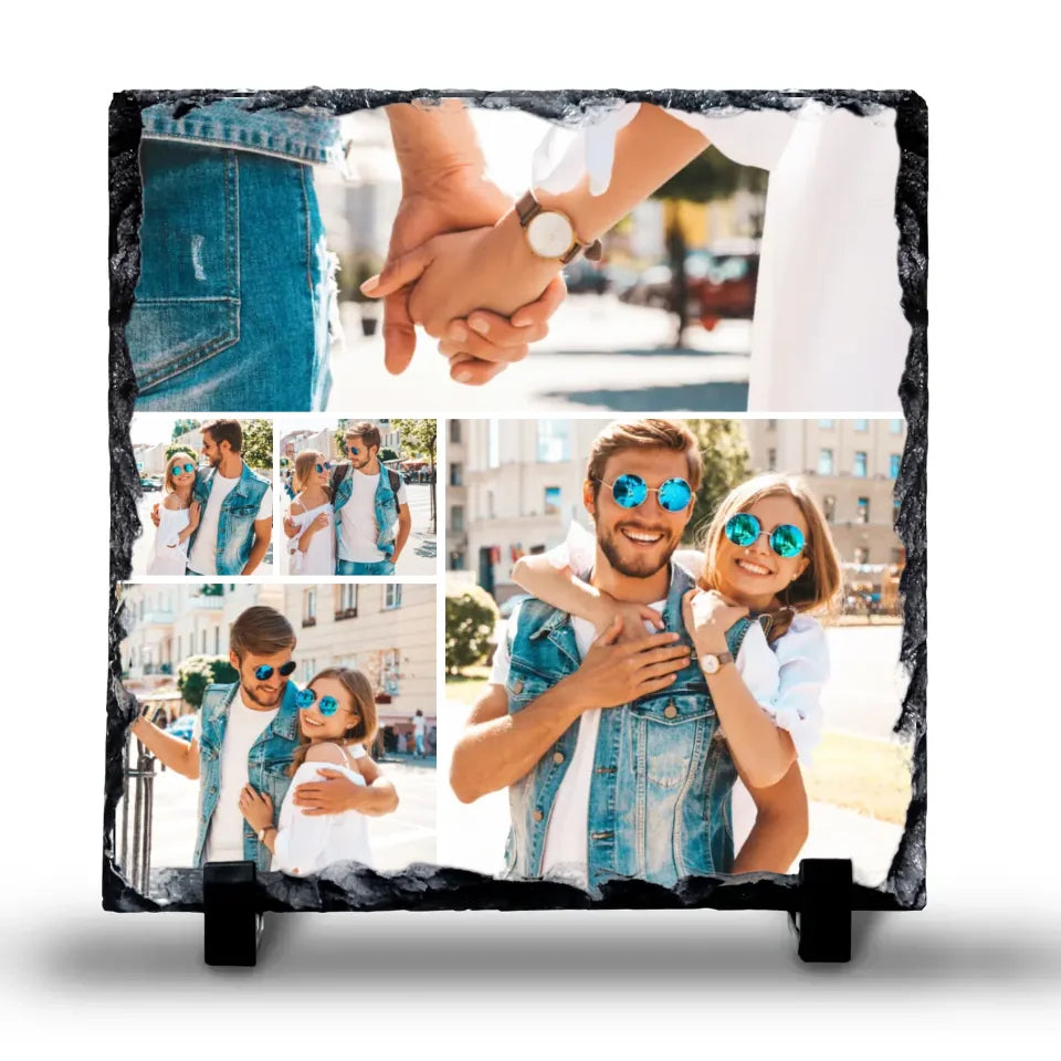 Custom Personalised Photo Slate - 5 Photos