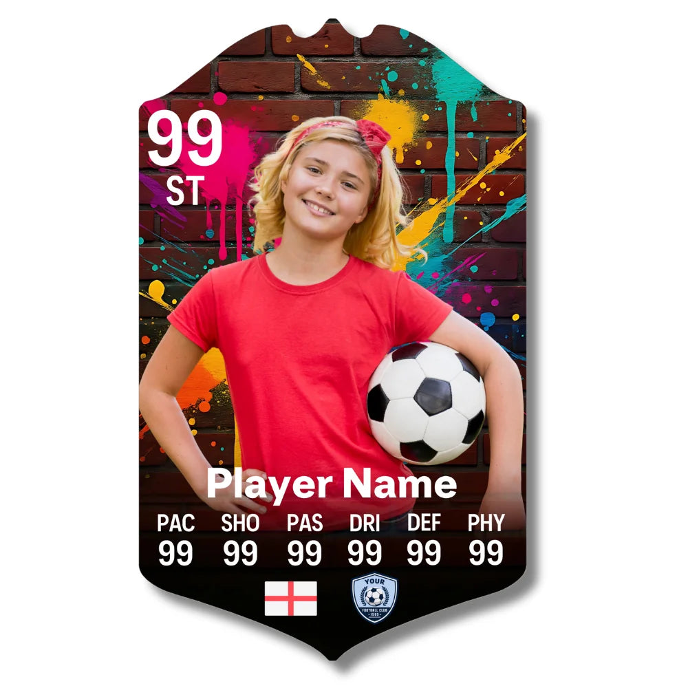 Personalised Football Card - Paint Ball - Ultimate Gift for Football Fans