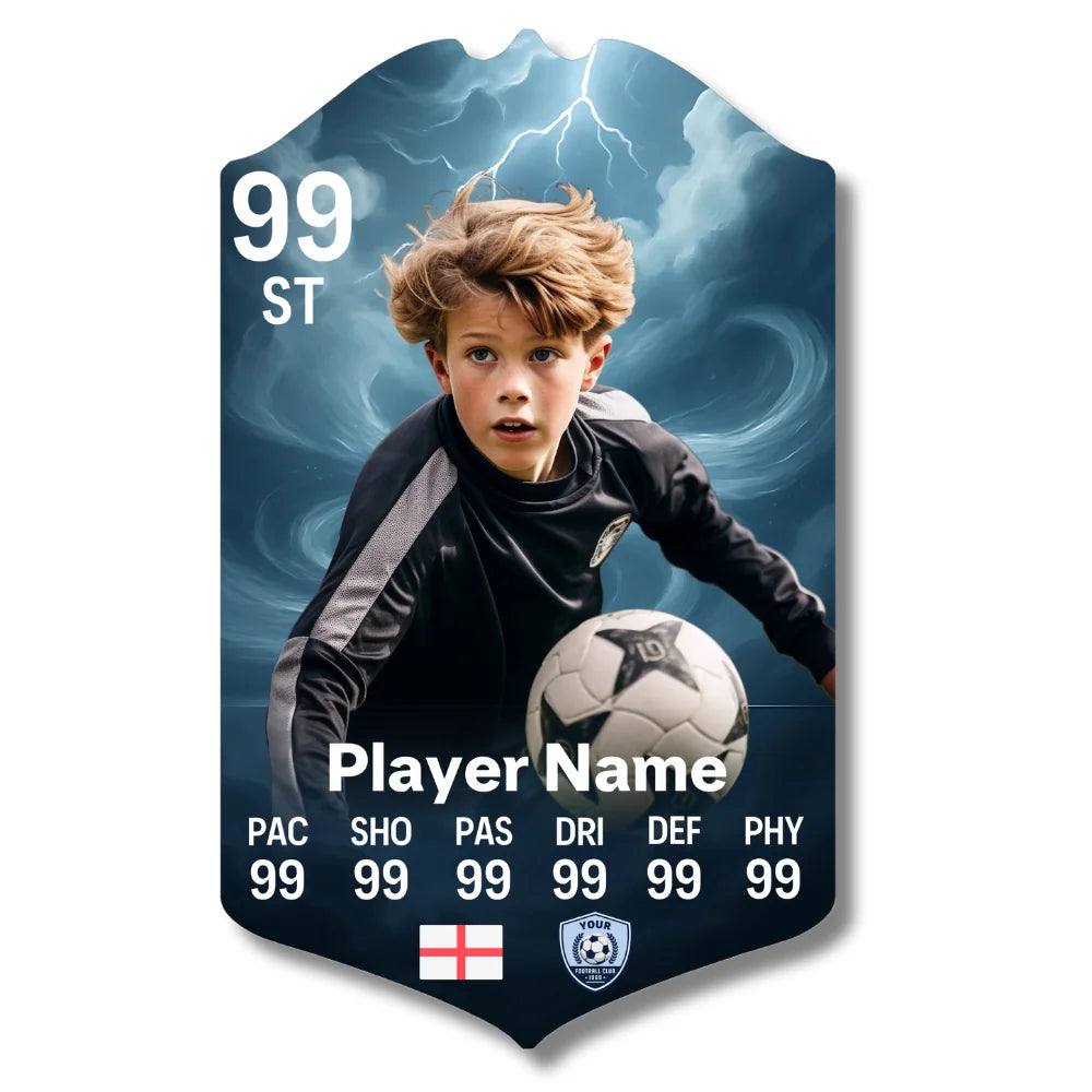 Personalised Football Card - Stormy Skies - Ultimate Gift for Football Fans