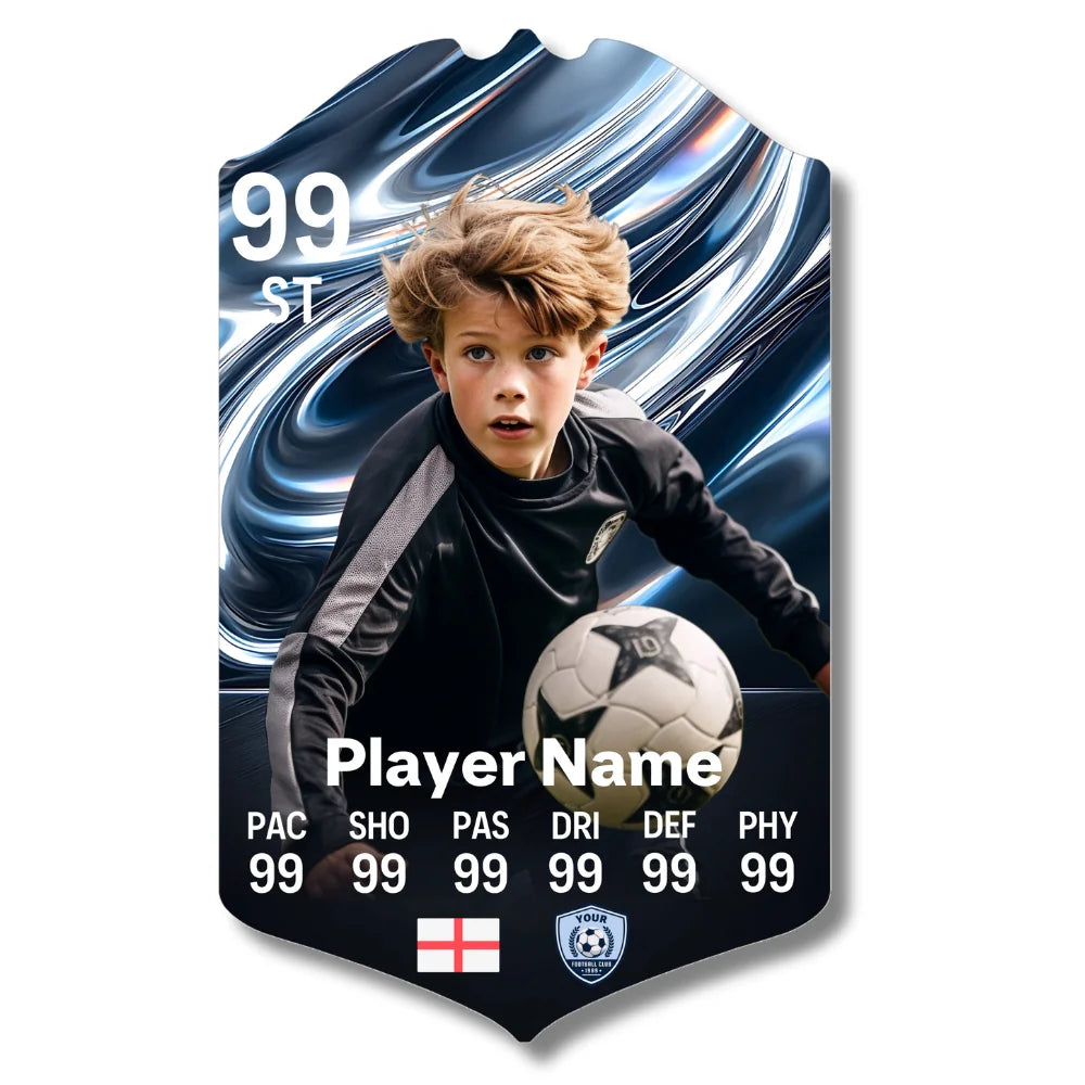 Personalised Football Card - Chrome - Ultimate Gift for Football Fans