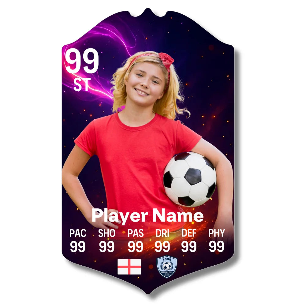 Personalised Football Card - Lunar Explosion - Ultimate Gift for Football Fans