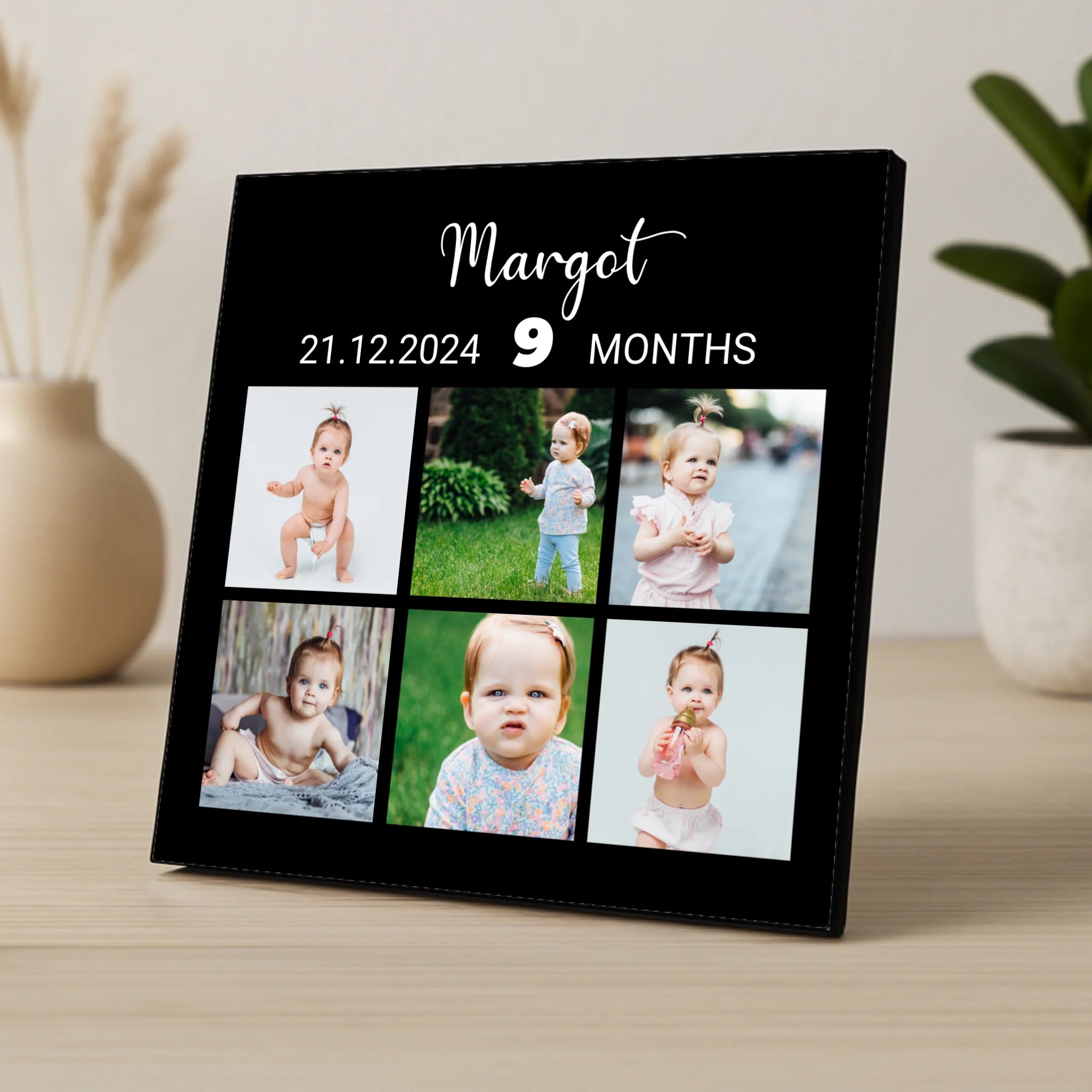 Custom Personalised Child Milestone Photo Panel | Custom Months / Years