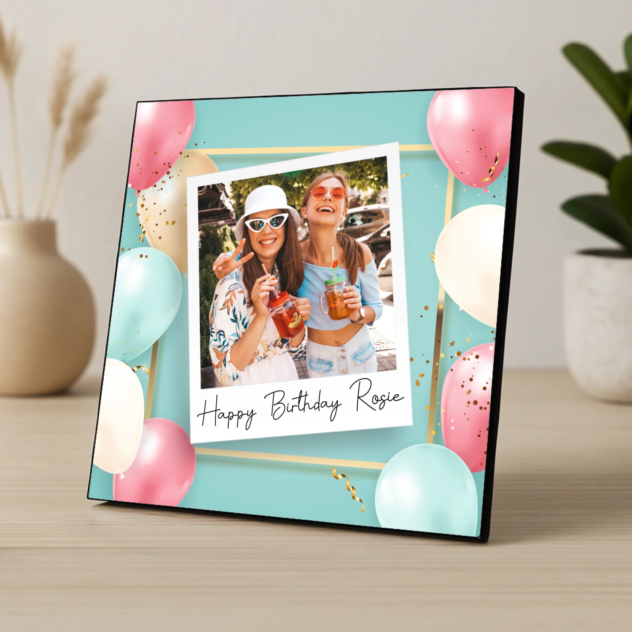 Custom Personalised Happy Birthday Photo Panel - Custom Photo & Text