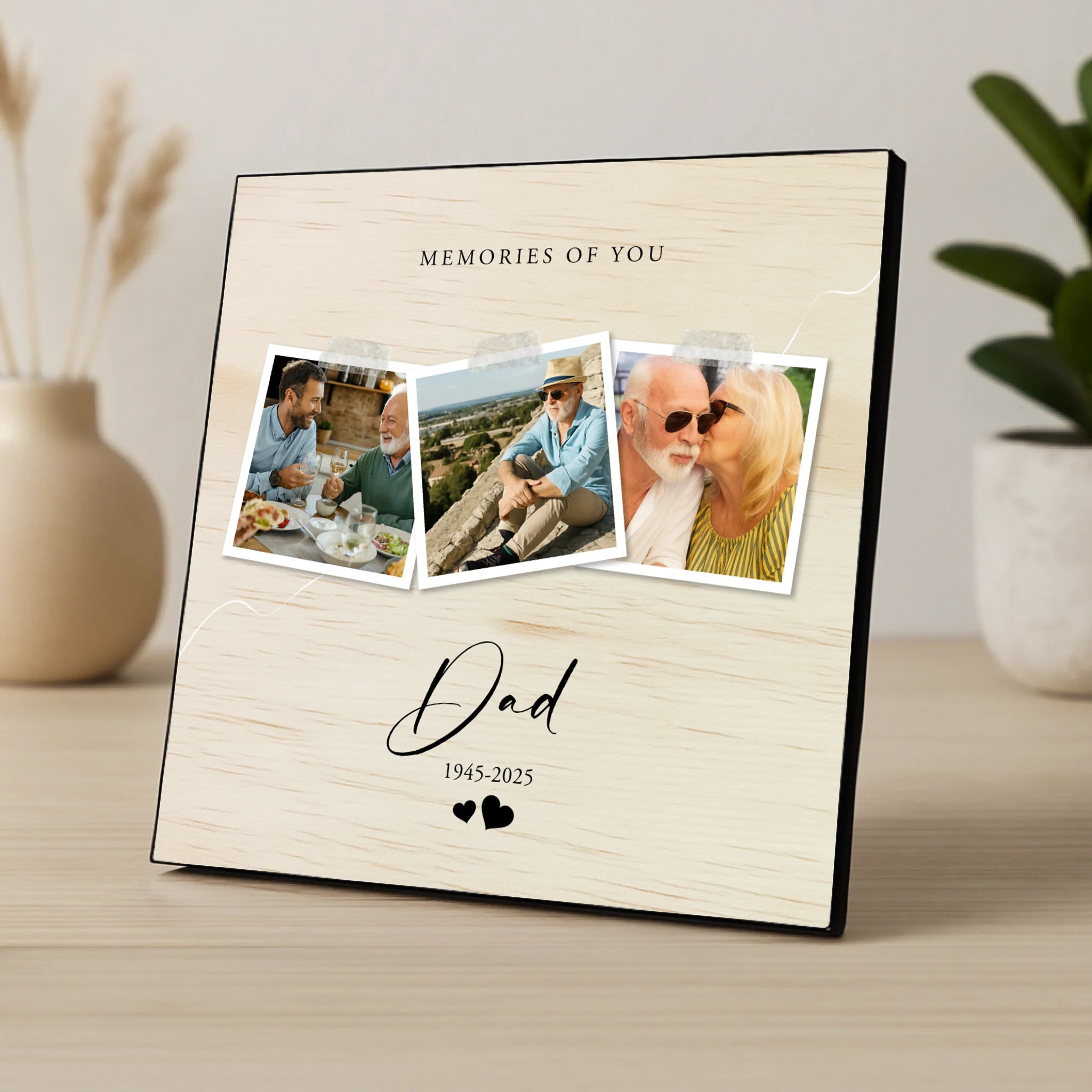 Custom Personalised Memorial Photo Panel - Memories Of You