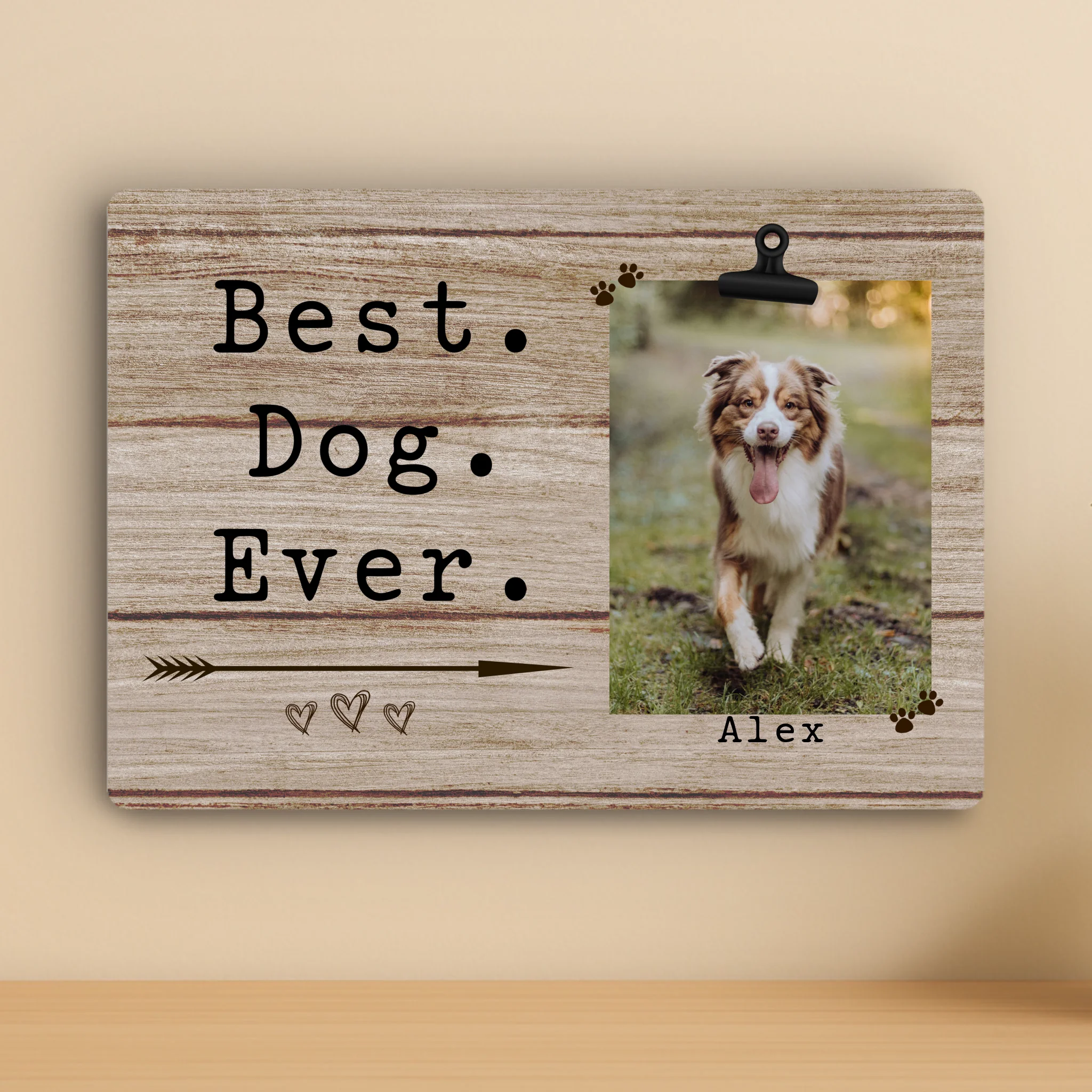 Best Dog Ever Metal Photo Panel - 1 Photo & Name