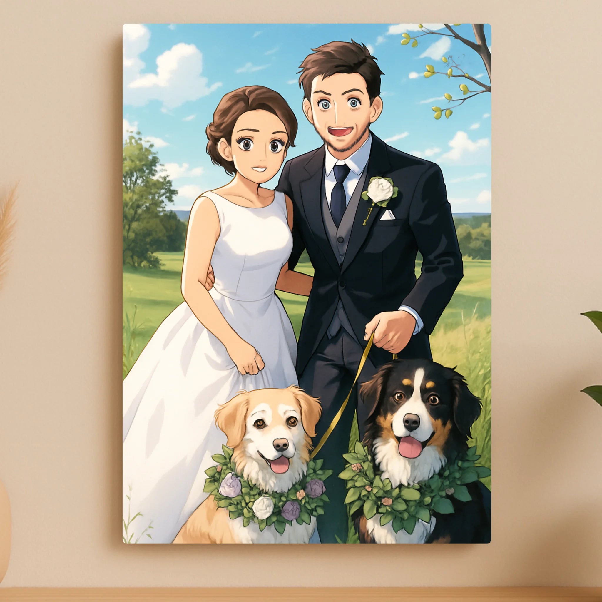 Custom Personalised Anime Metal Photo Panel – Turn Your Family Photo into Anime Art