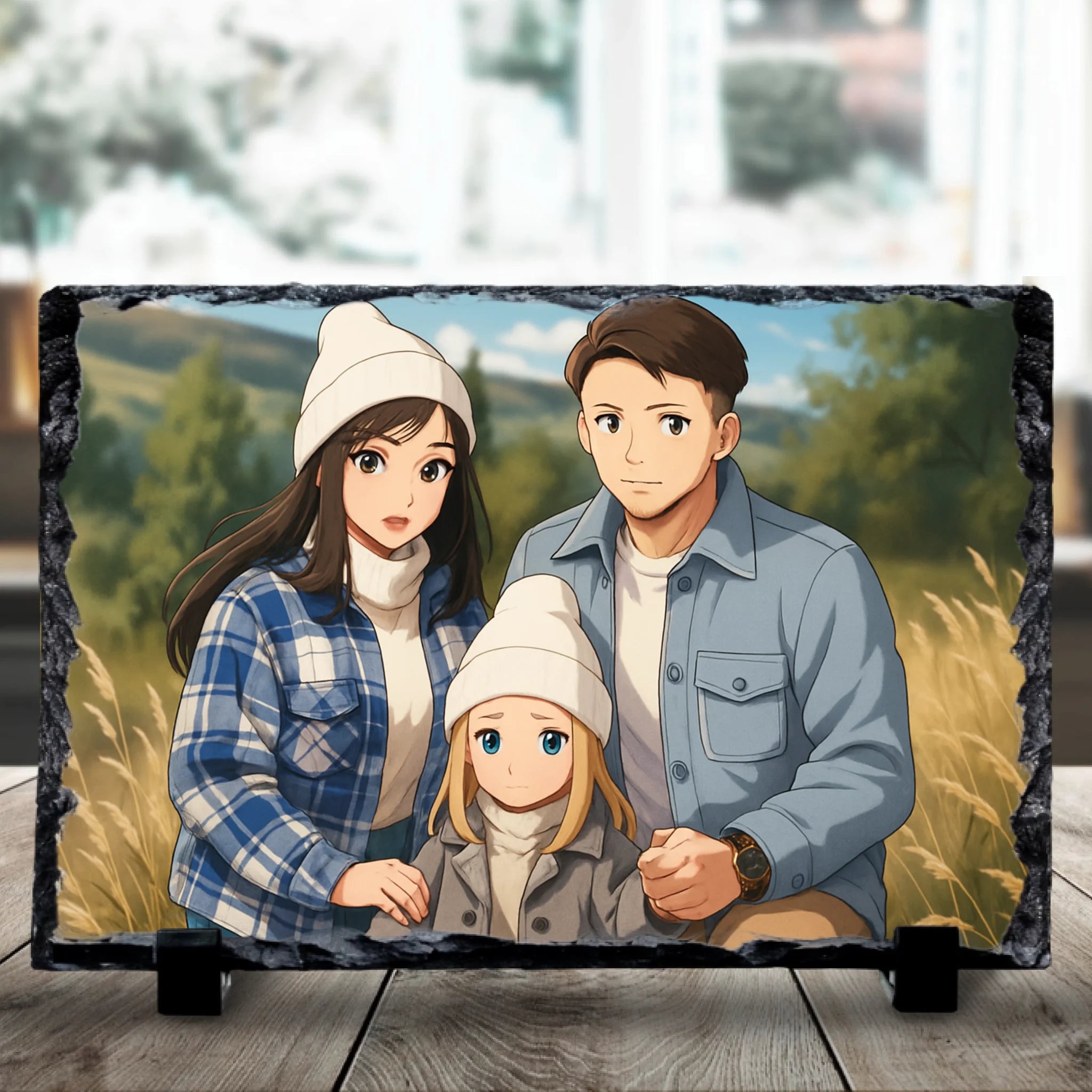 Custom Personalised Anime Photo Slate – Turn Your Favourite Photo into Anime Art