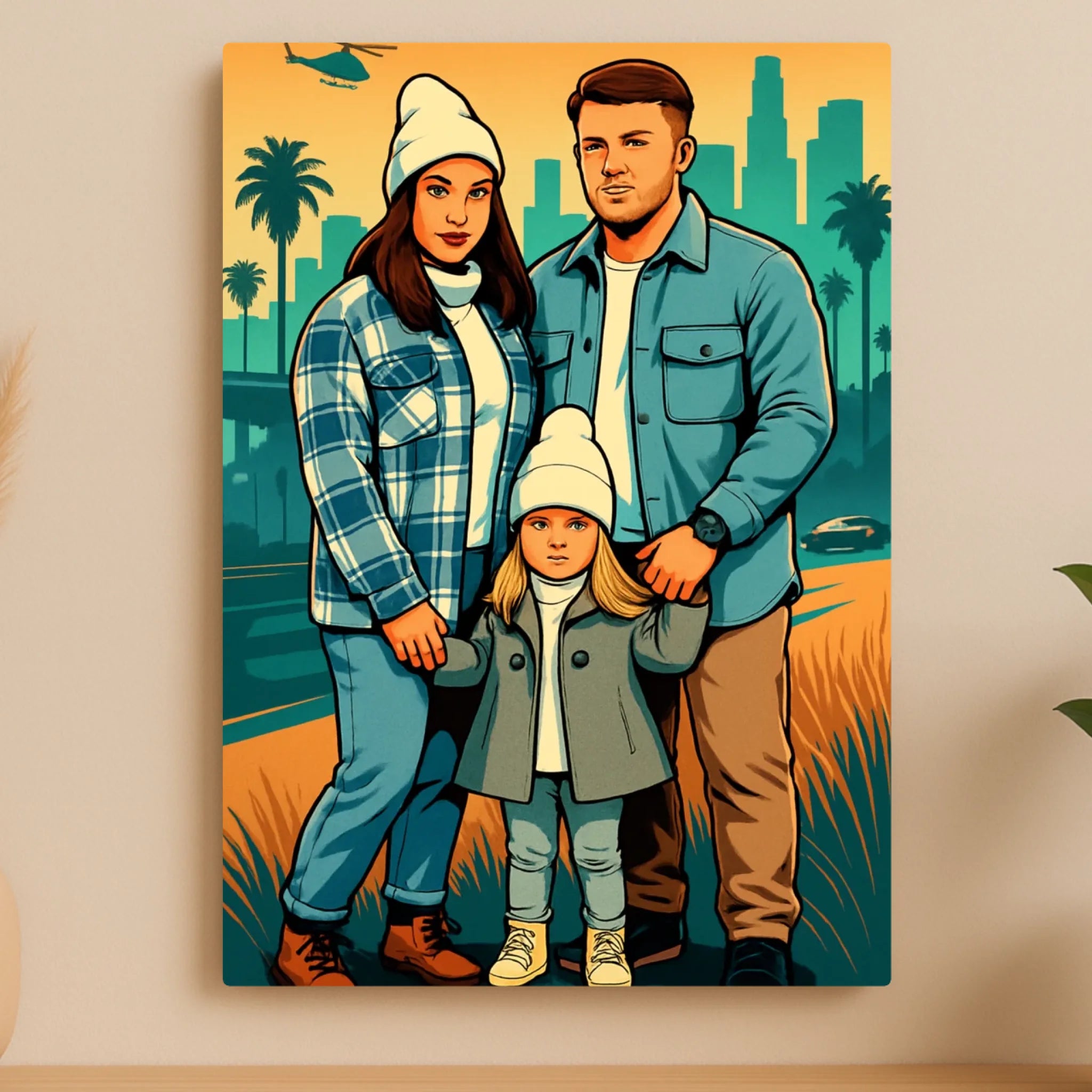 Custom Personalised Animated Style Metal Photo Panel - Inspired By Popular Video Game