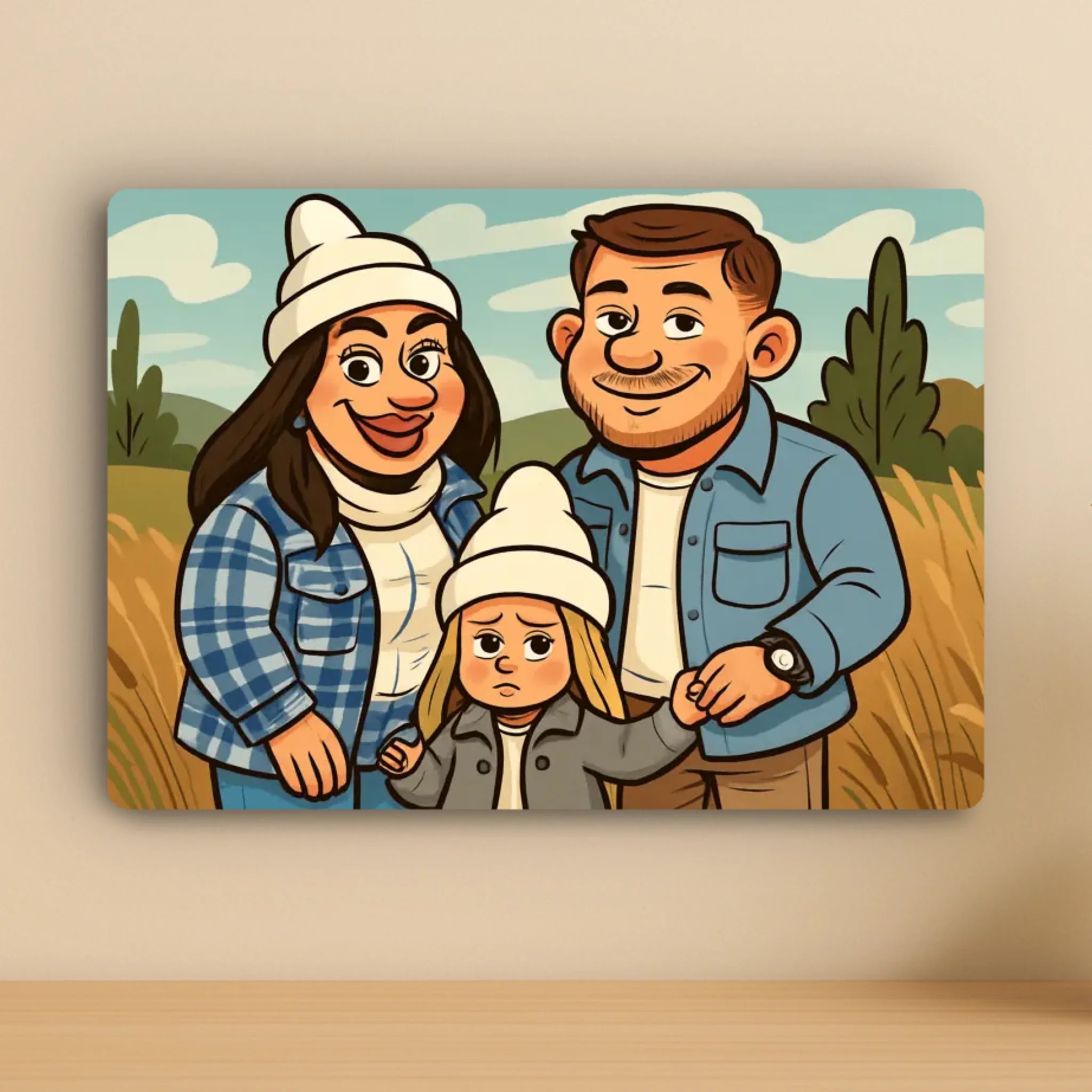 Custom Personalised Animated Style Photo Panel - Cartoon Caricature