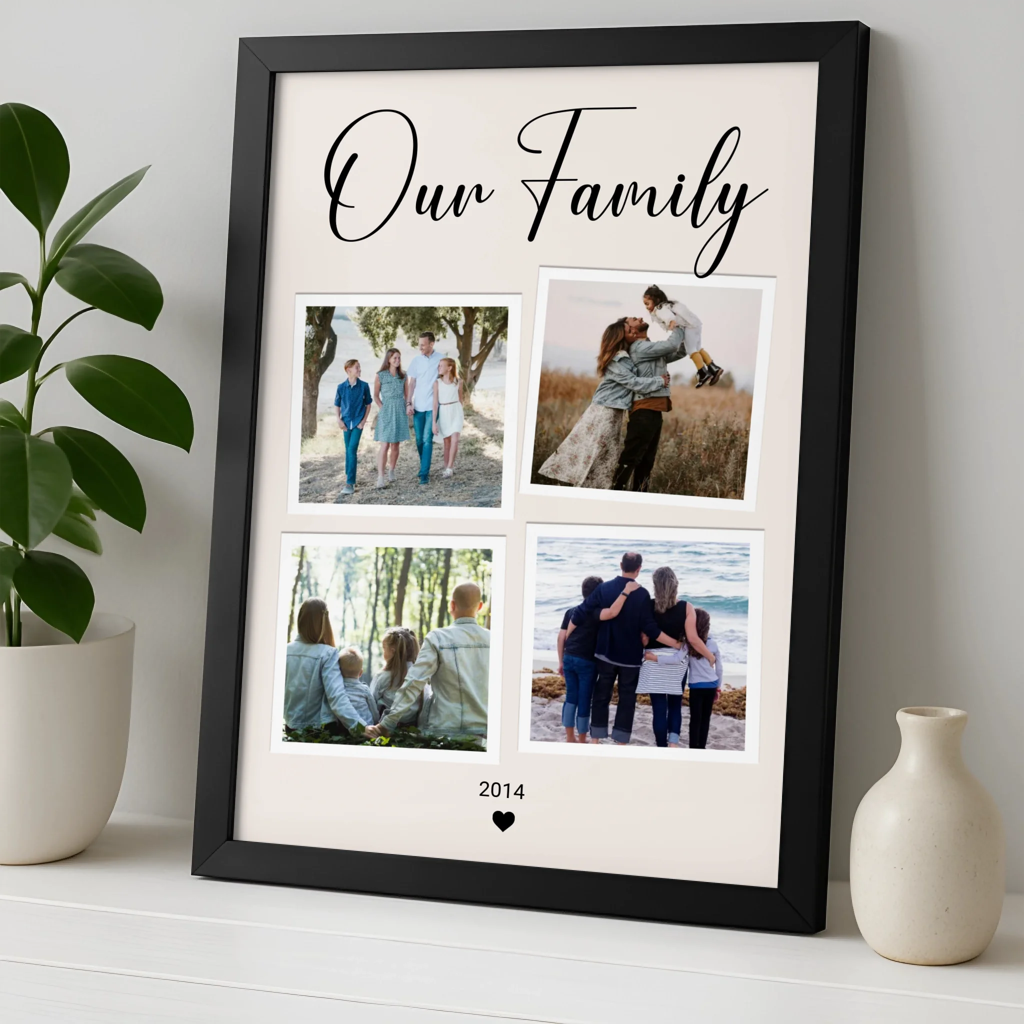 Personalised Our Family Photo Print | Custom Family Wall Art | Family Collage Gift or Keepsake