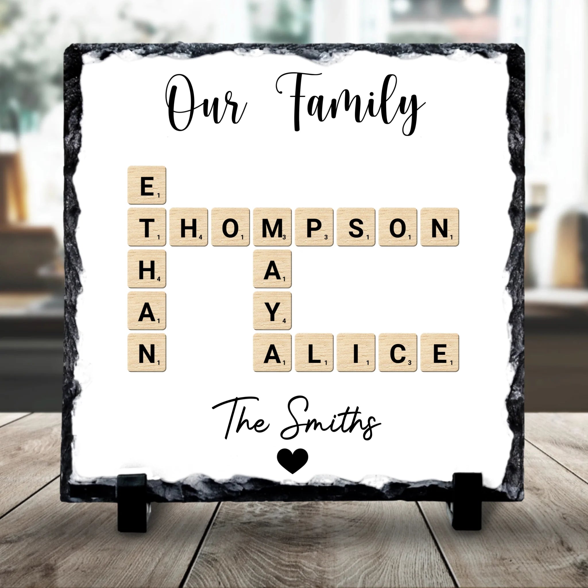 Name Puzzle Letter Tile Photo Slate – Unique Gift Idea