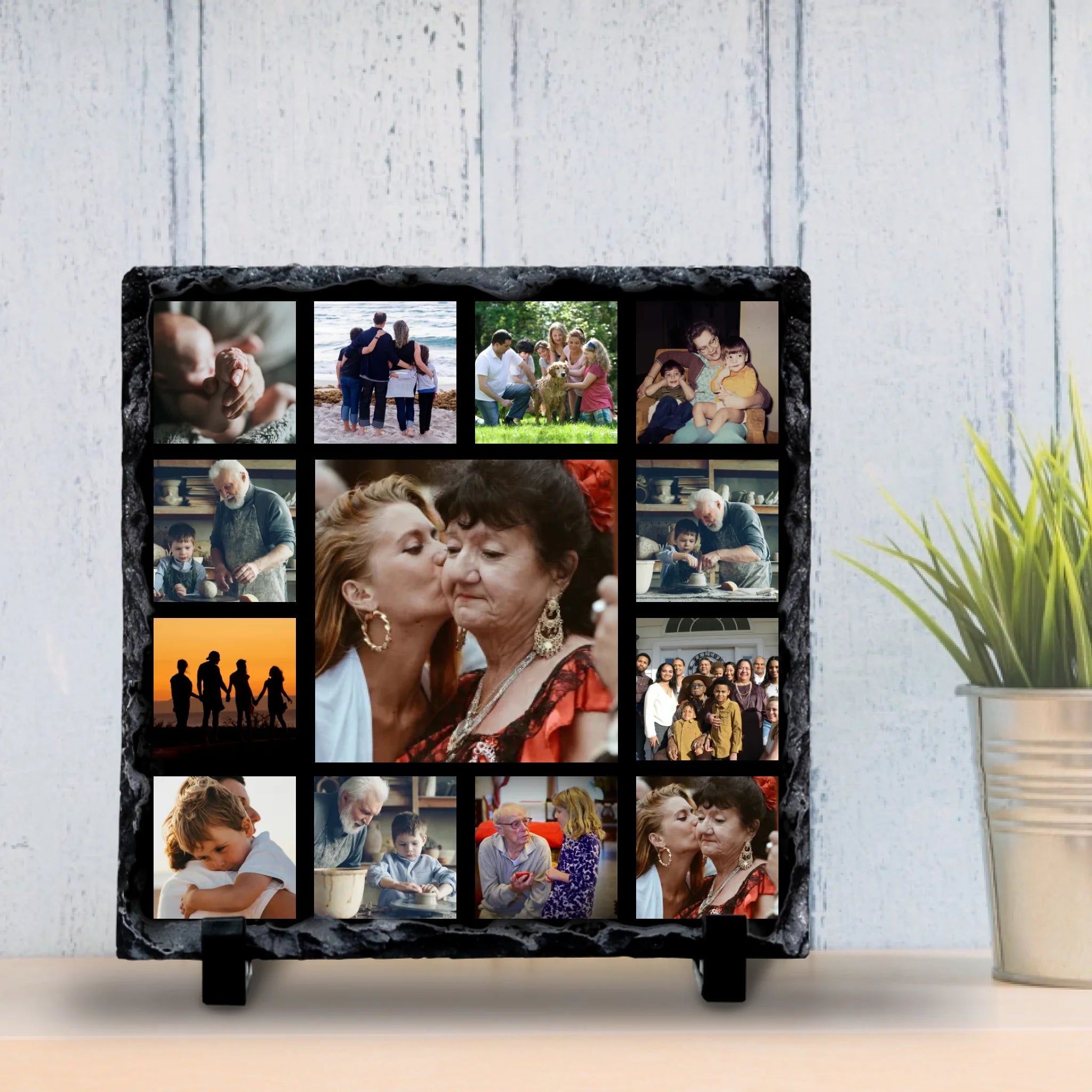 Personalised Family Photo Collage | 13 Photo Design | Custom Picture Frame Gift for Loved Ones